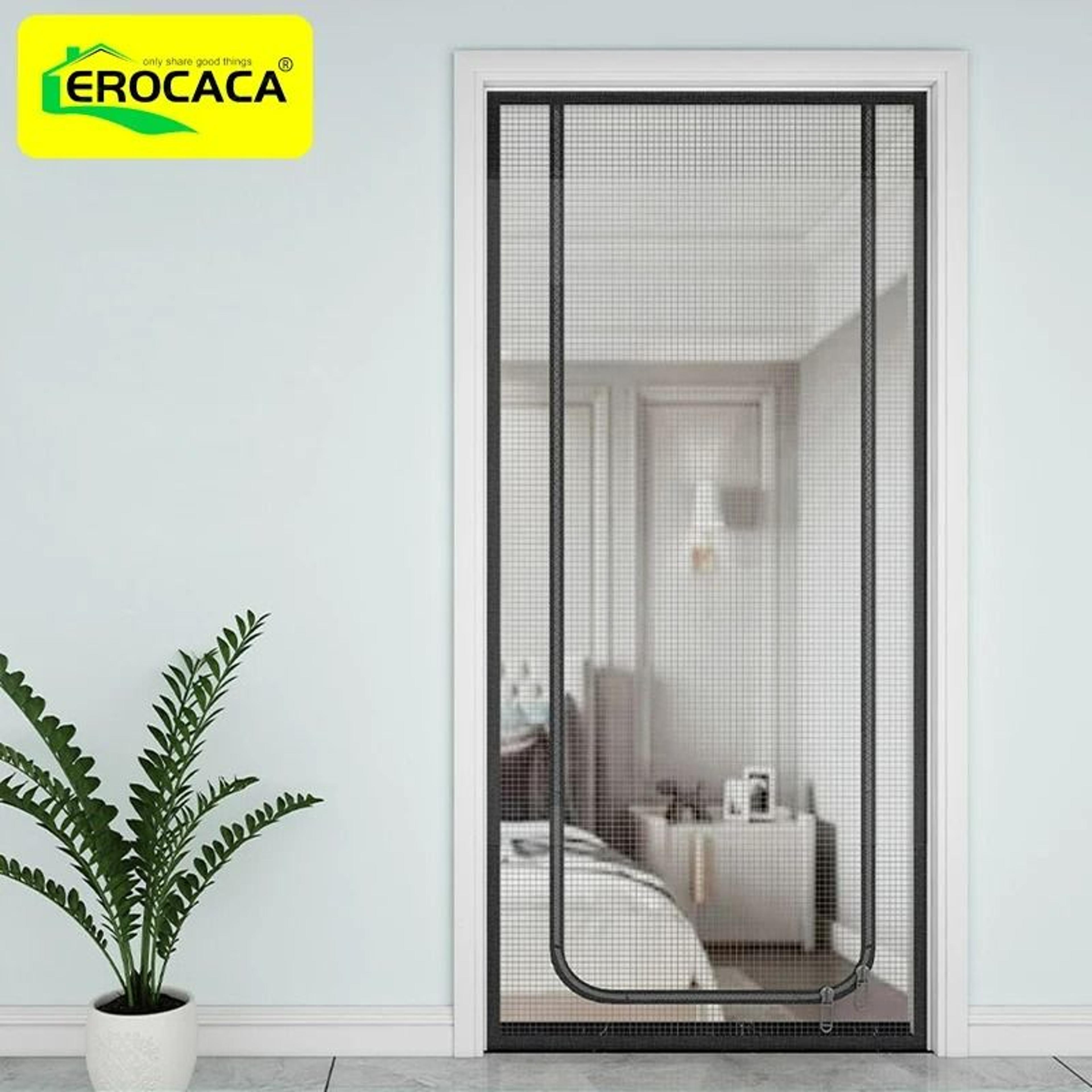 black anti mosquito pet proof screen door curtain