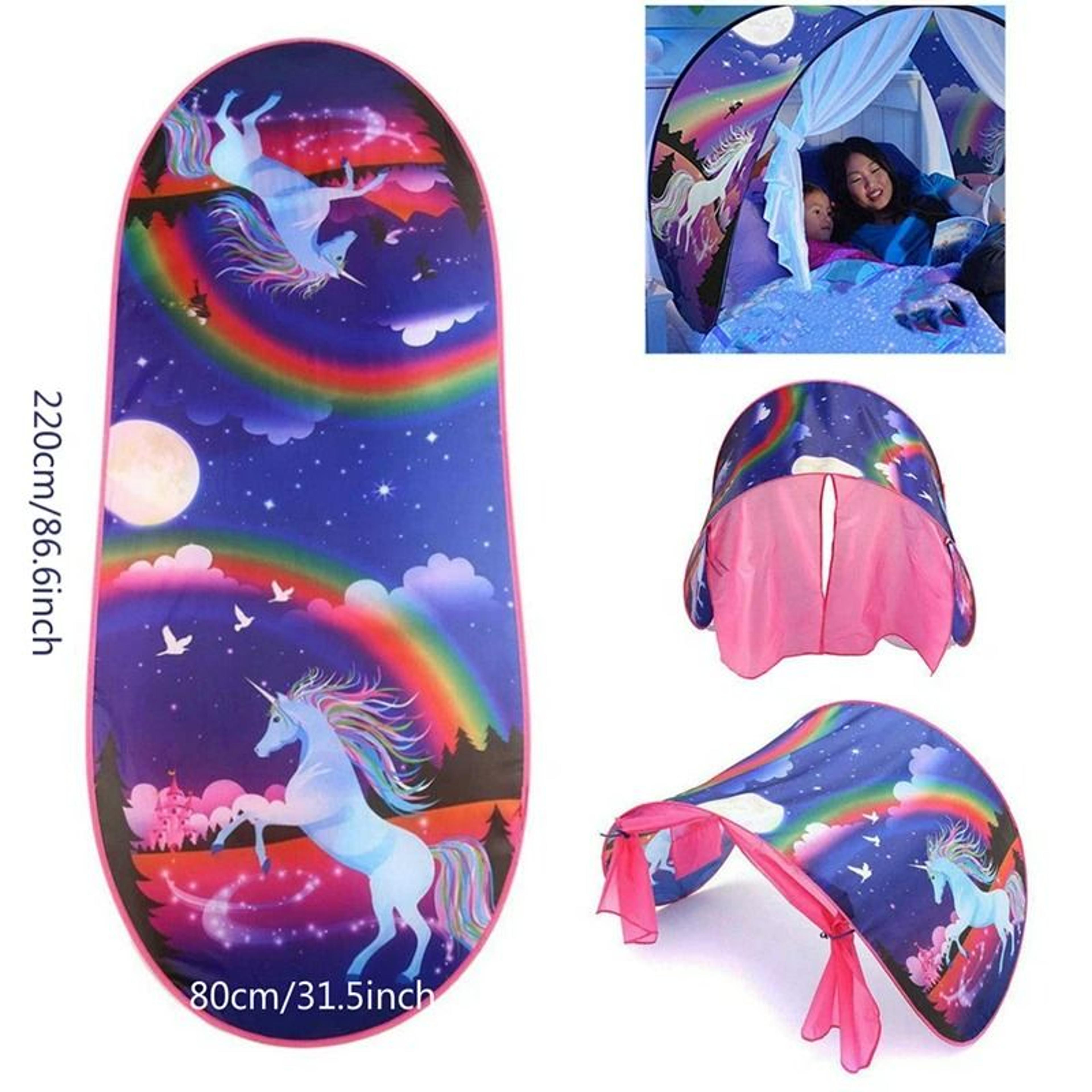 children's starry folding light-blocking bed tent canopy