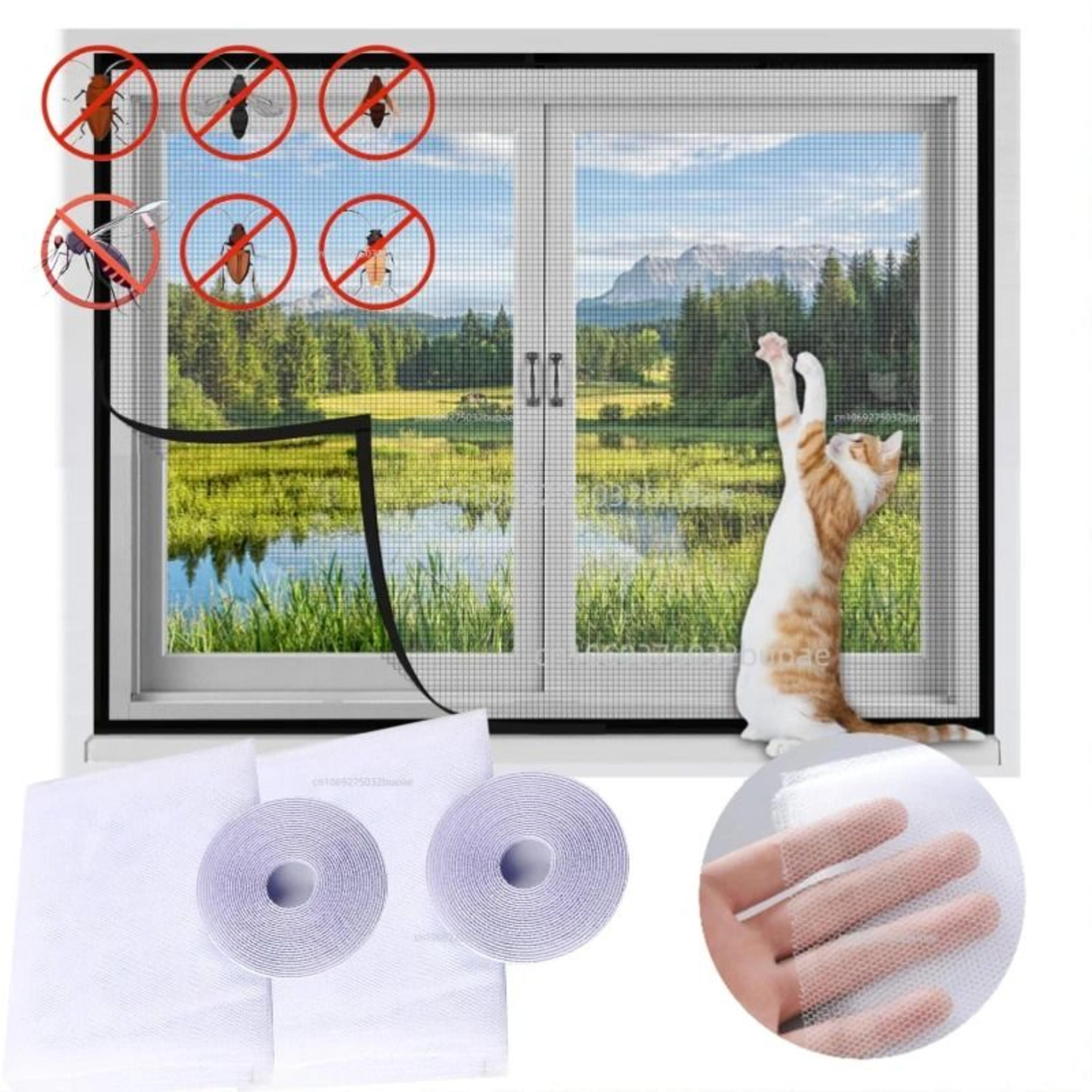 adhesive anti-fly mosquito window net curtain