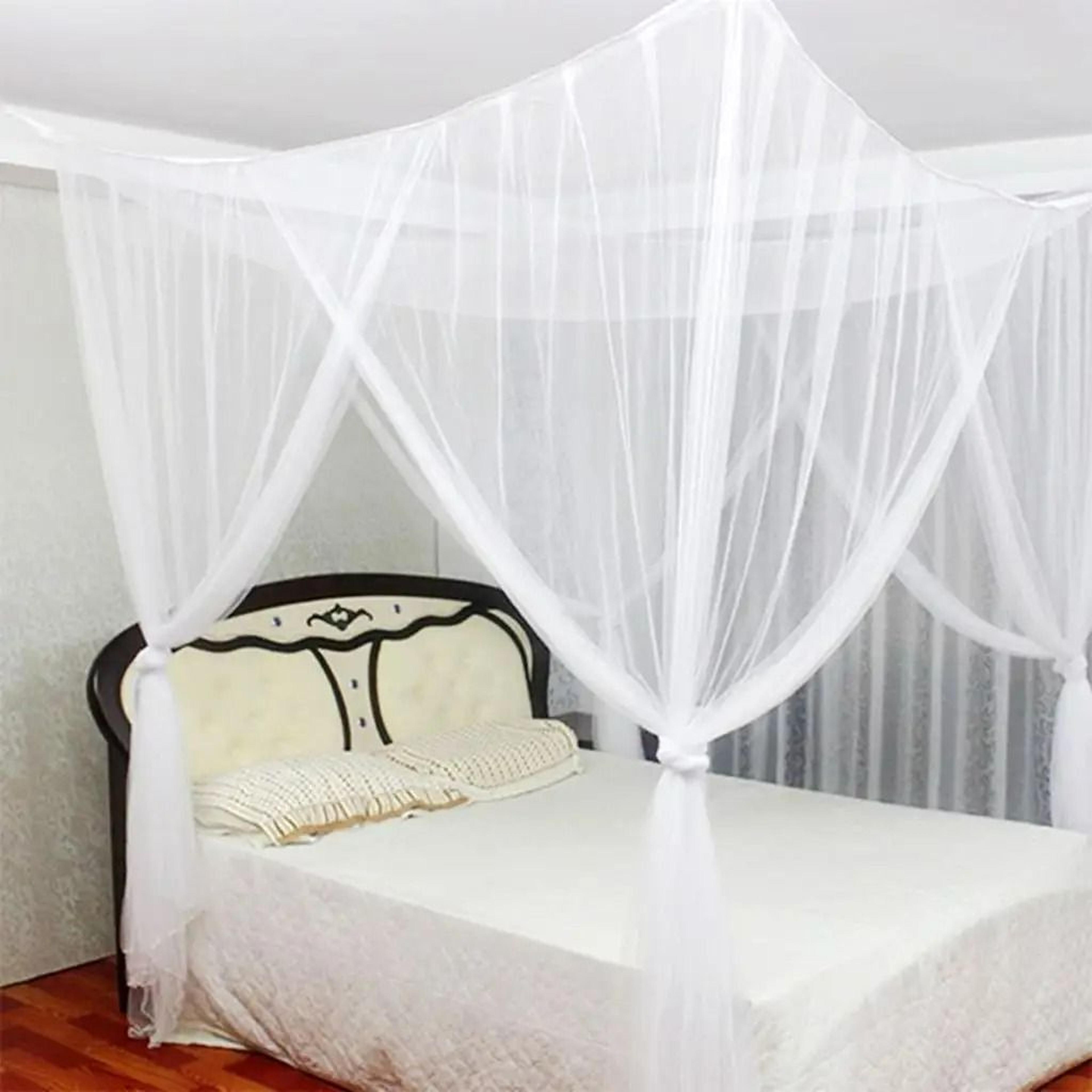 four-opening polyester bed canopy privacy curtain net