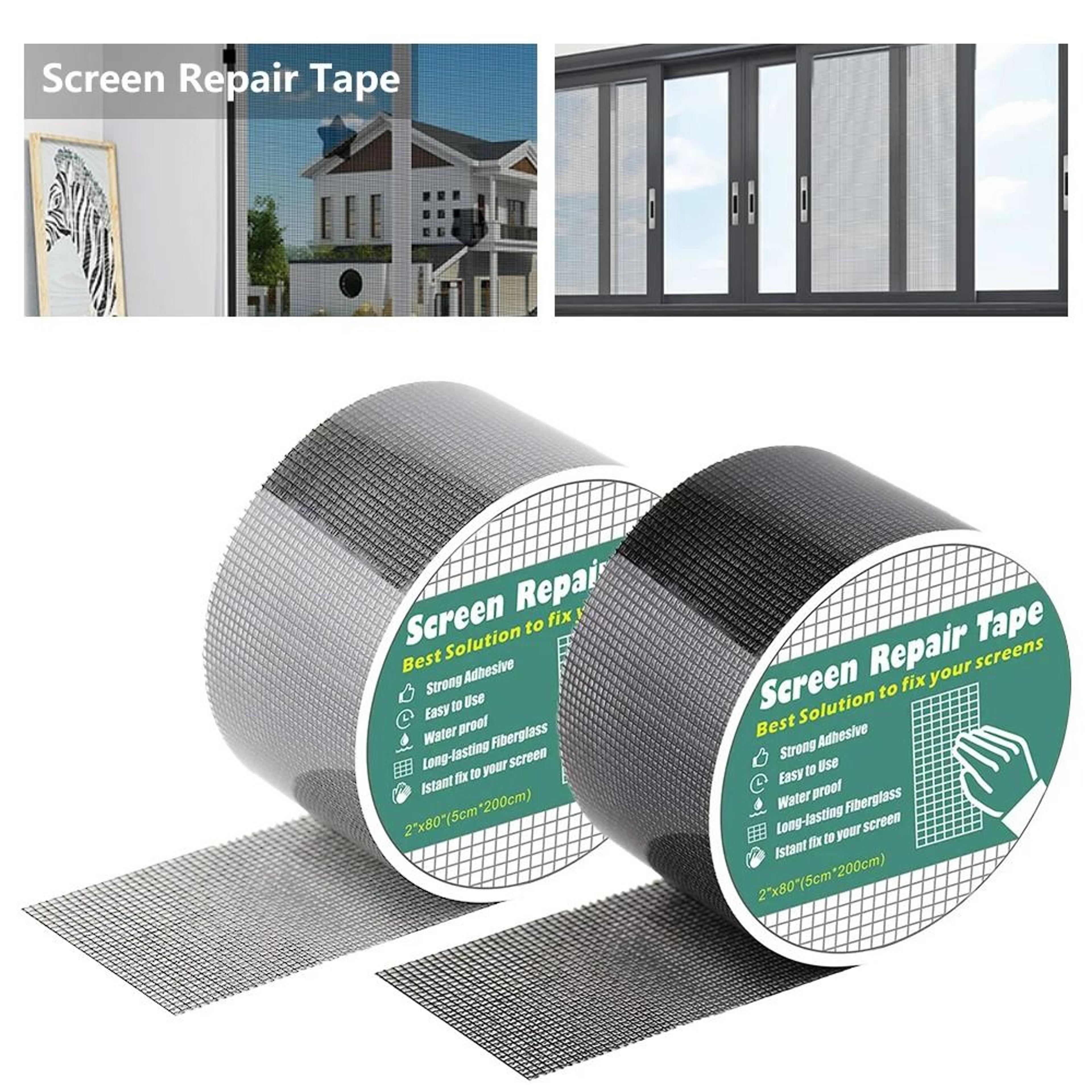 self-adhesive window screen repair tape kit