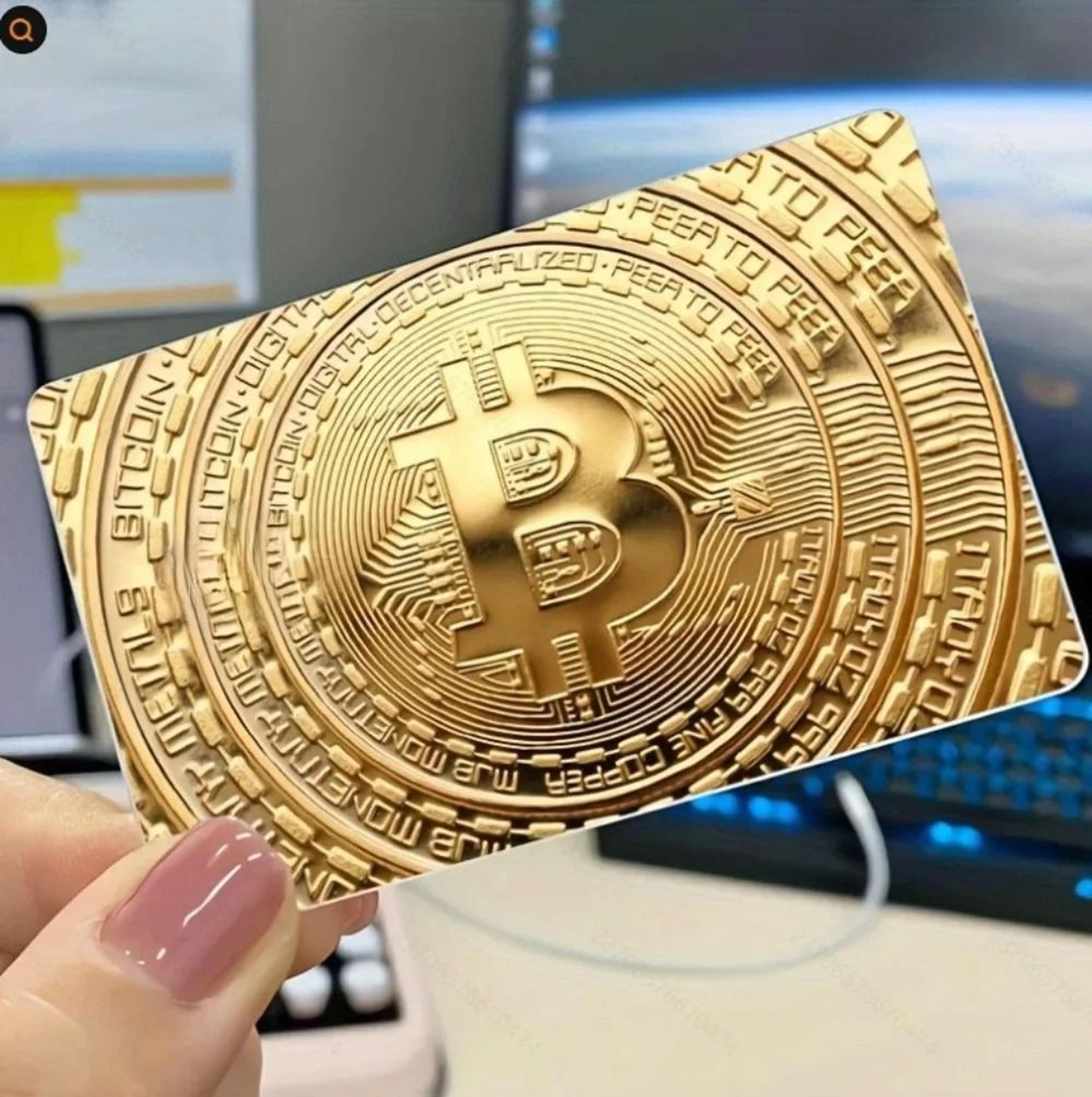 gold bitcoin series creative credit card skin sticker cover