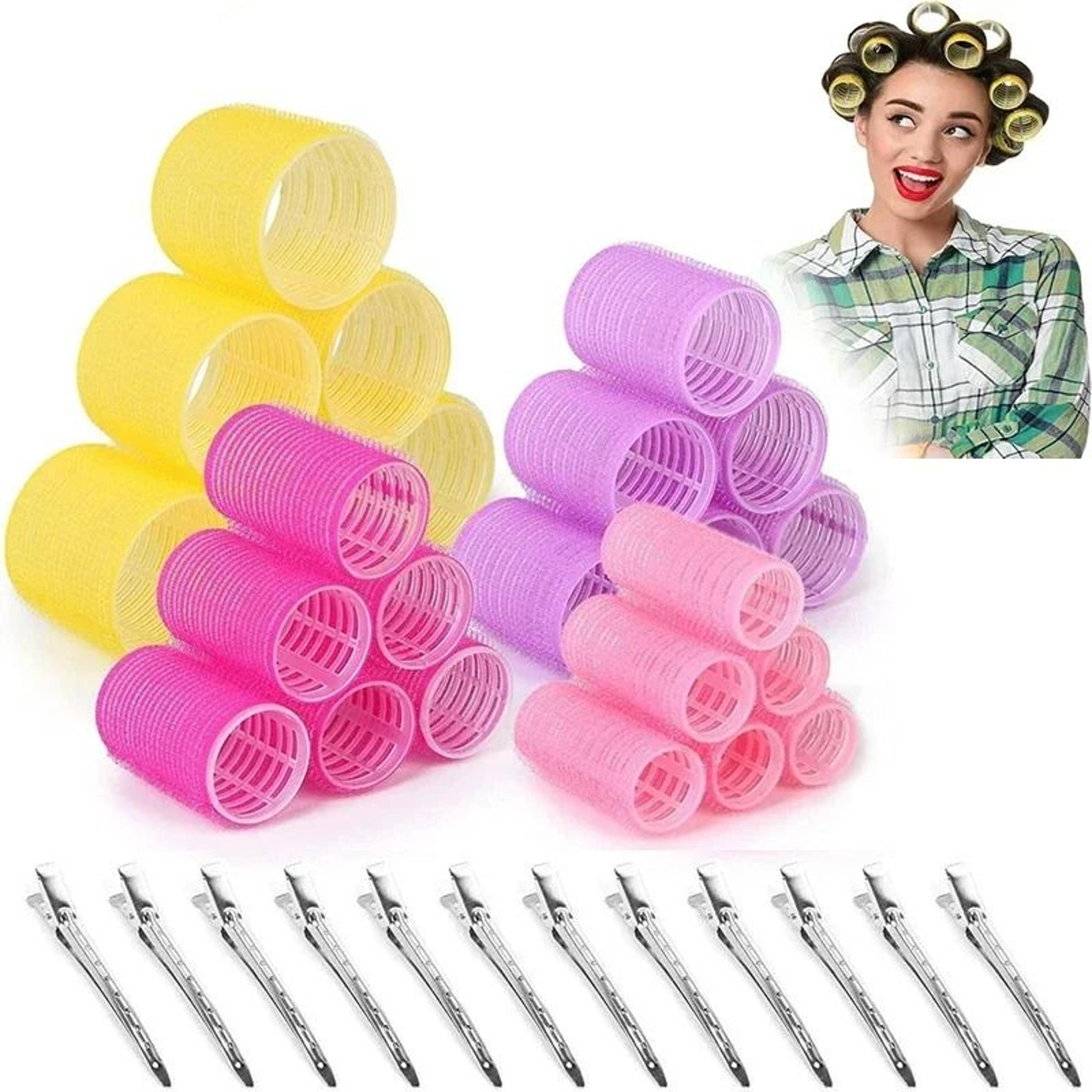 6-piece self-grip heatless hair rollers