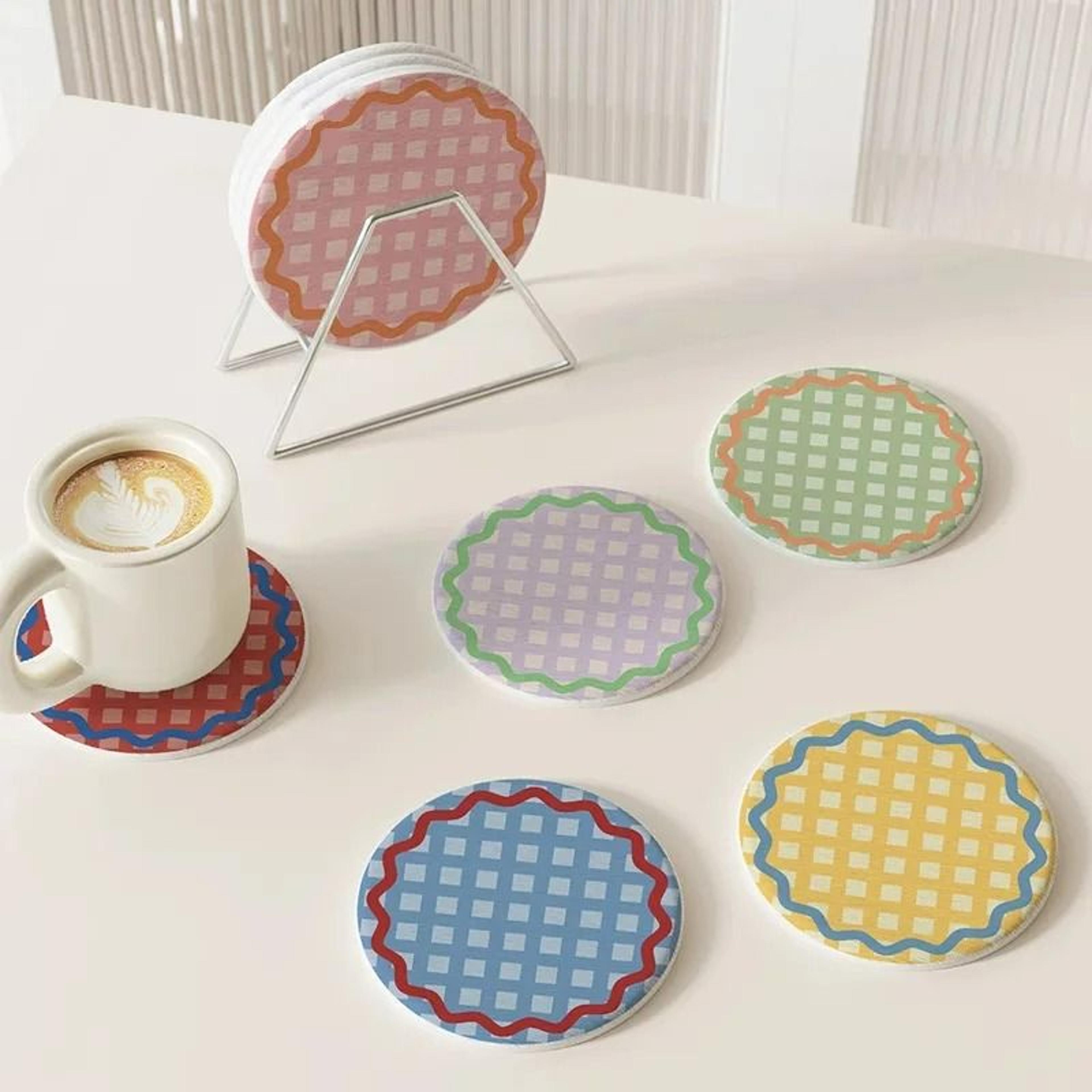 round heat-resistant diatom mud drink coaster & placemat