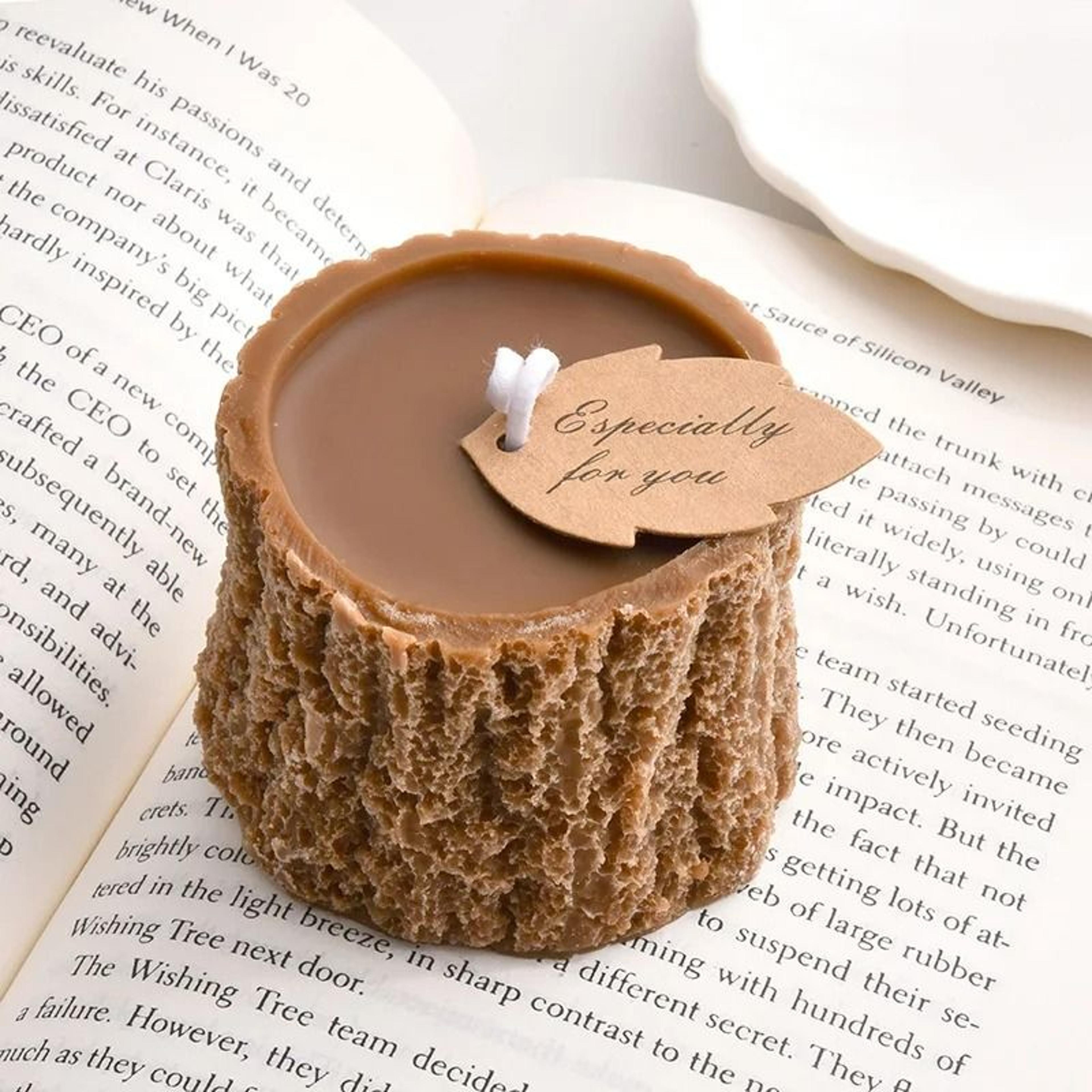 creative tree stump scented candle