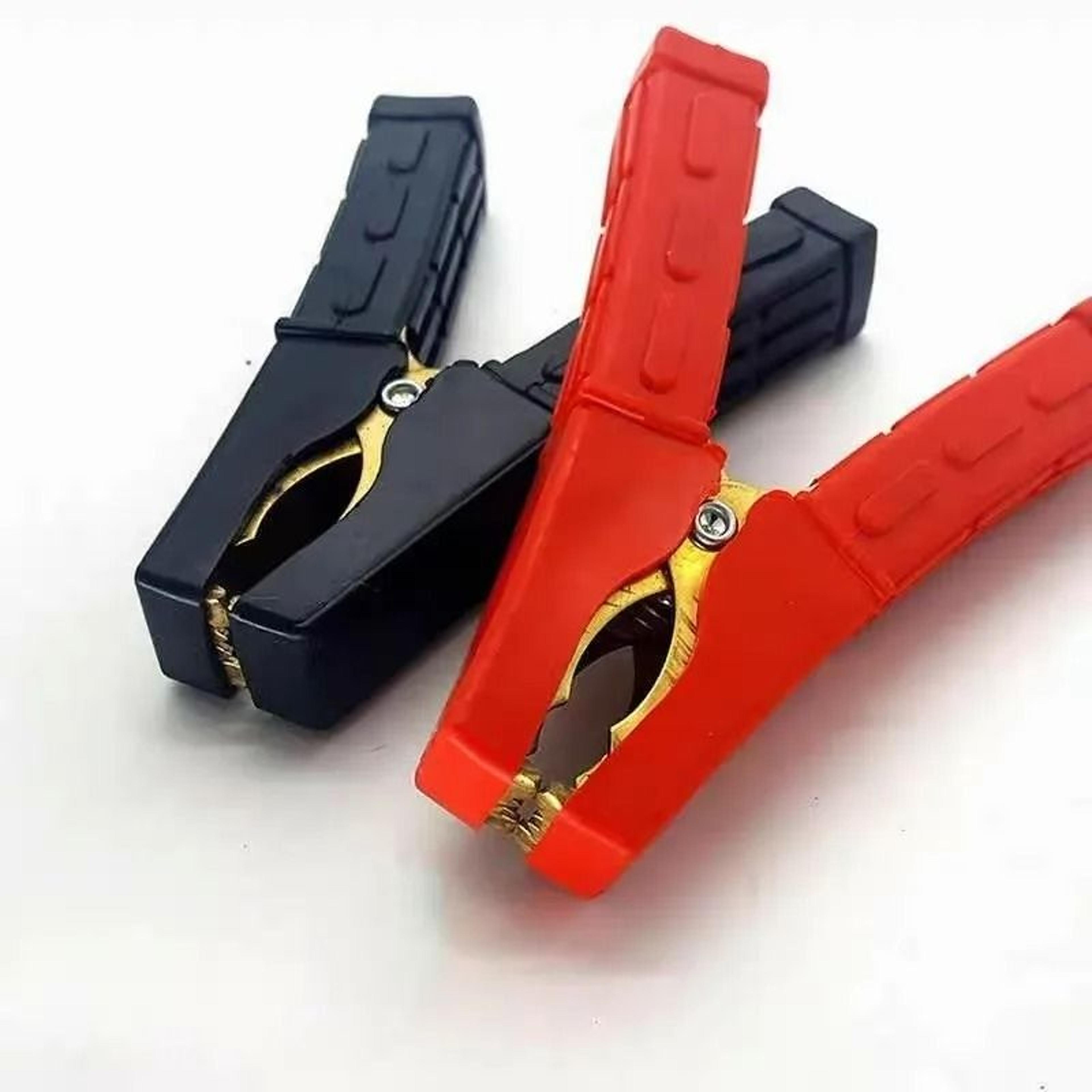 heavy-duty pure copper battery alligator clips (2-pack)