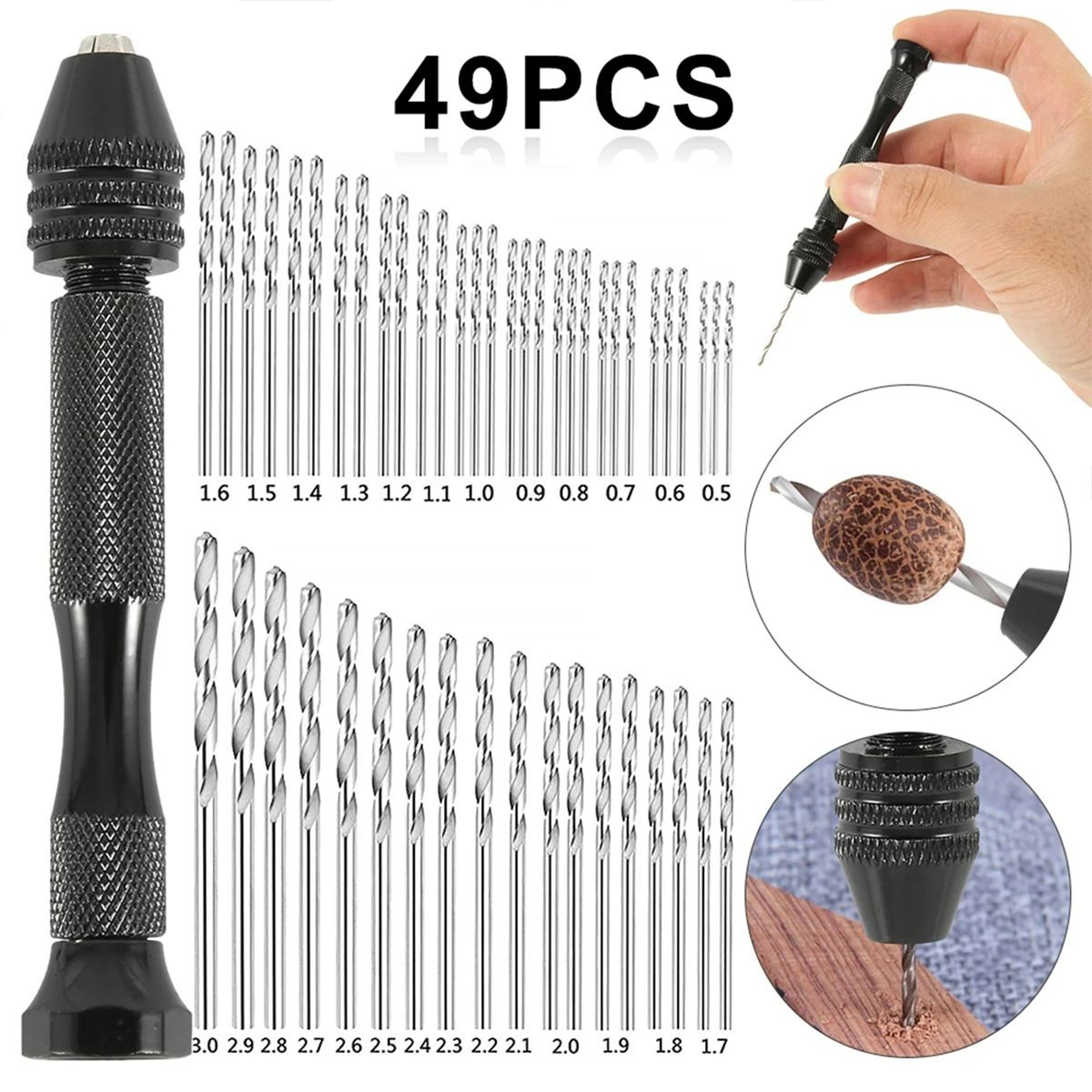 49-piece precision pin vise hand drill & twist bit set