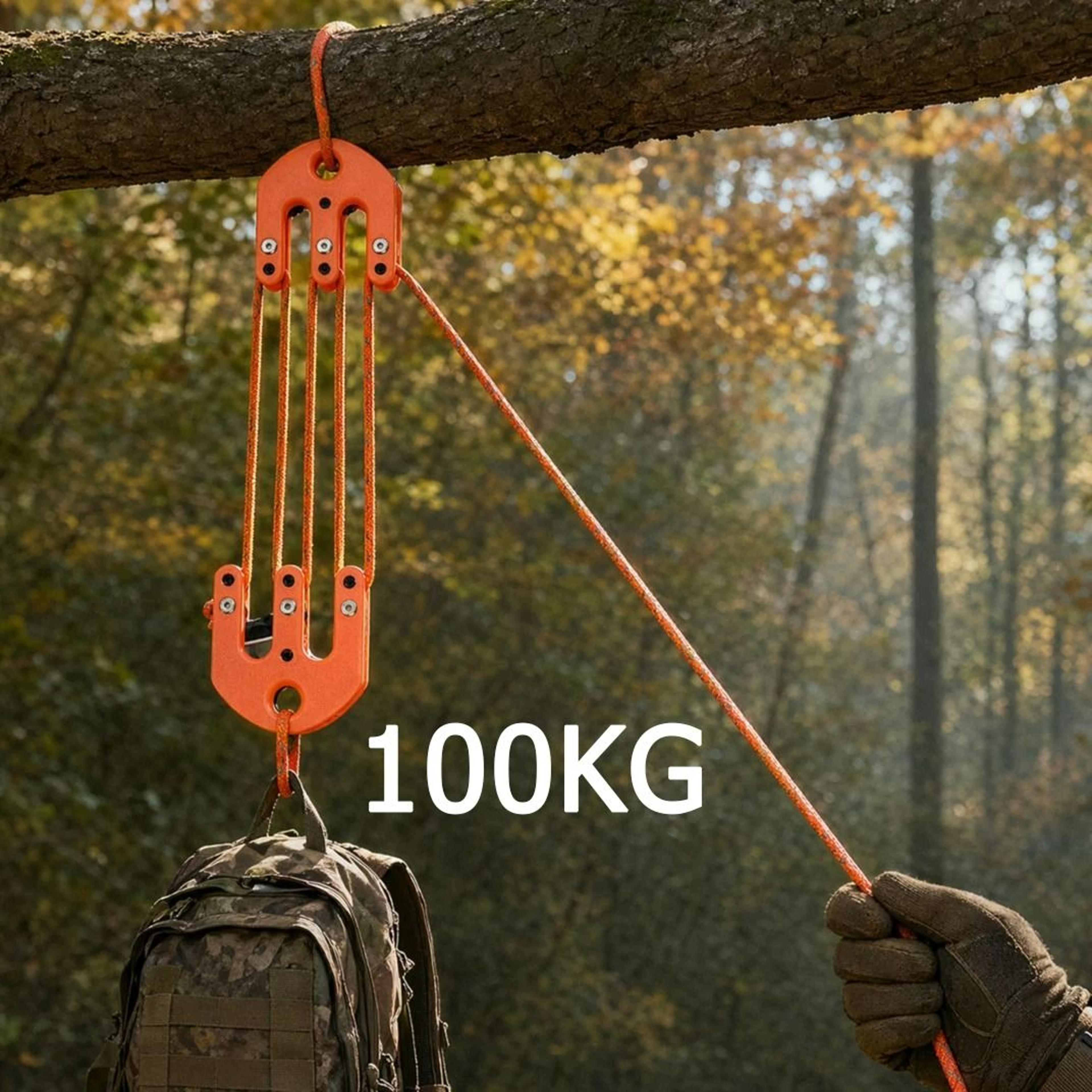 heavy-duty hunting game hoist pulley system
