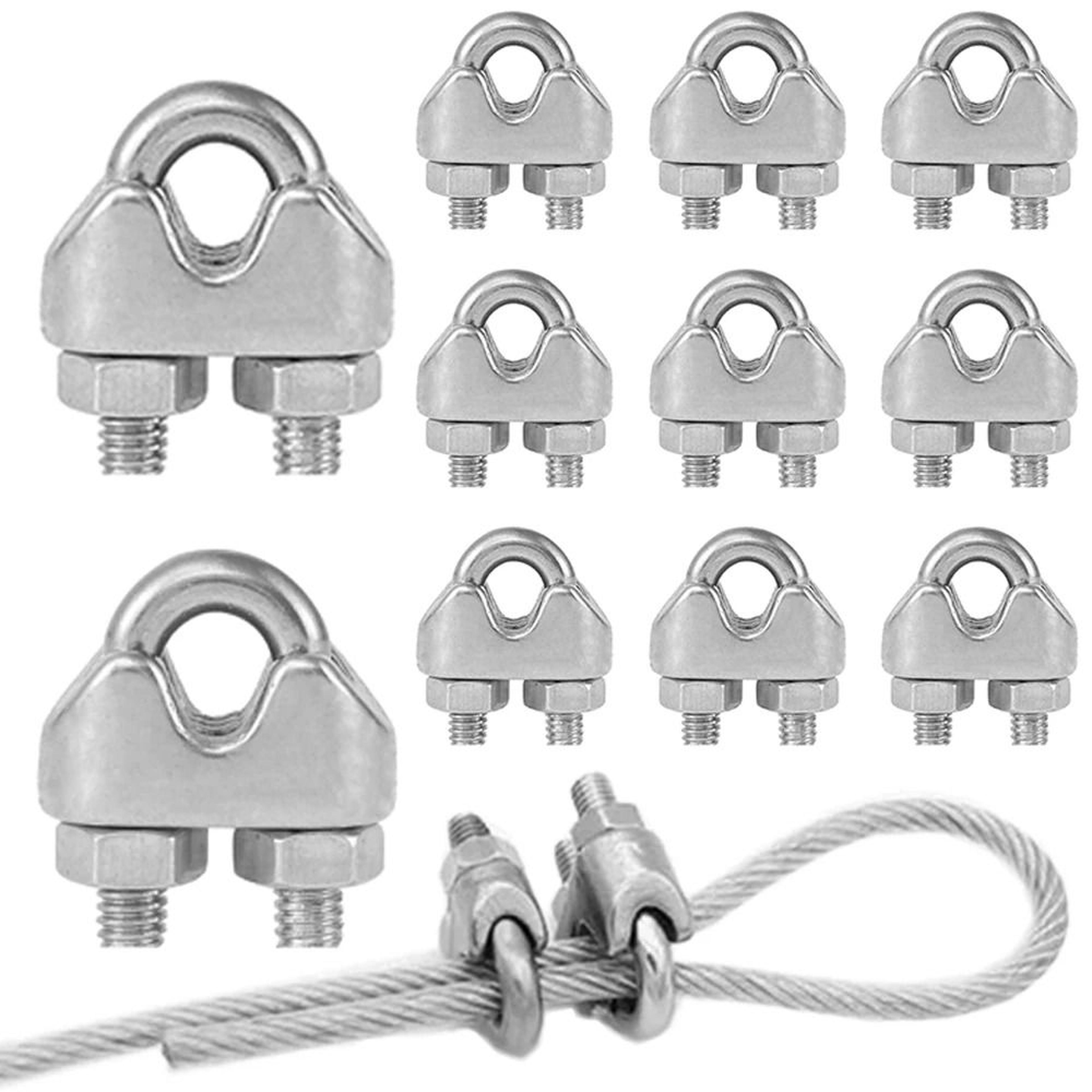 304 stainless steel u-bolt wire rope cable clamps