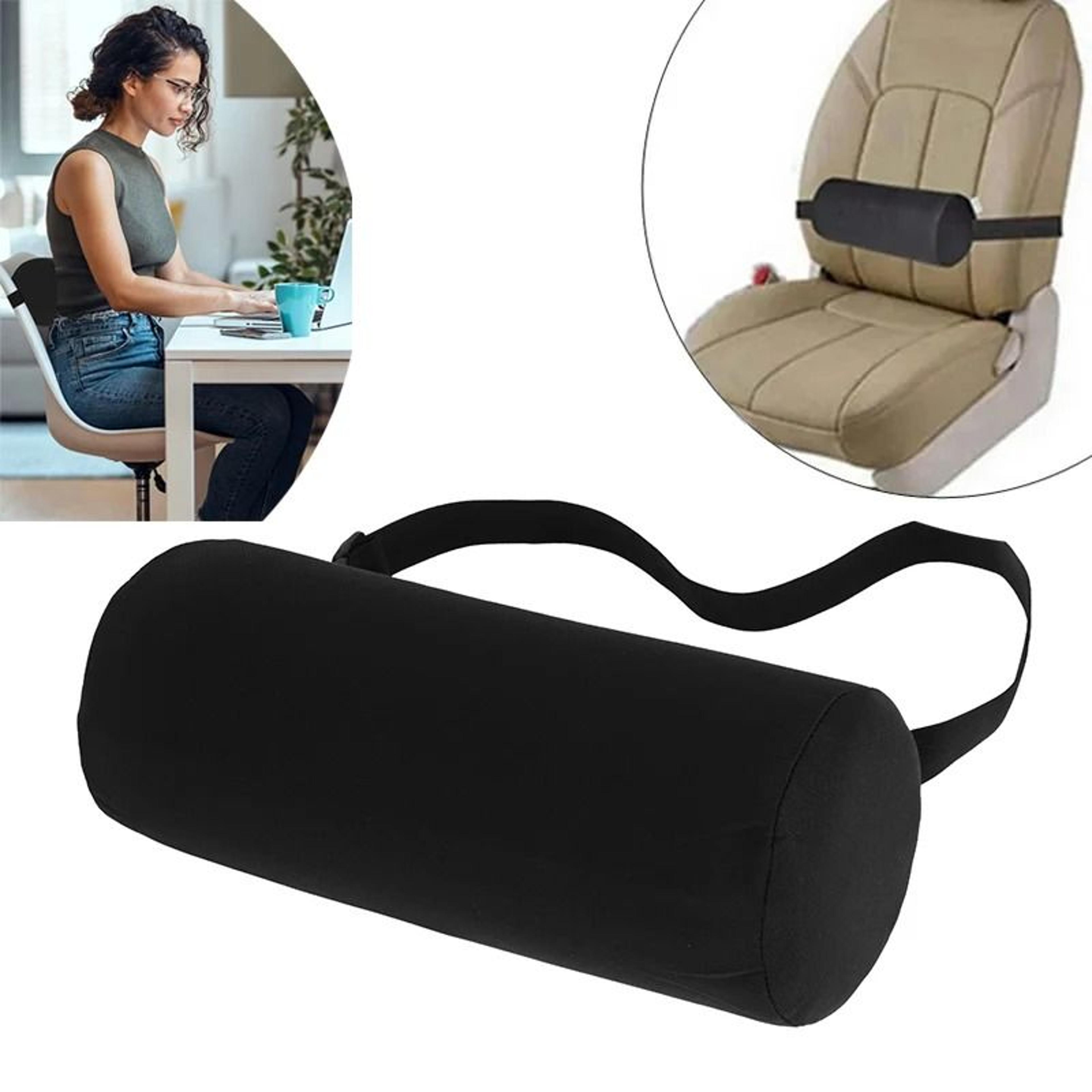 ergonomic cylindrical rolling lumbar support pillow