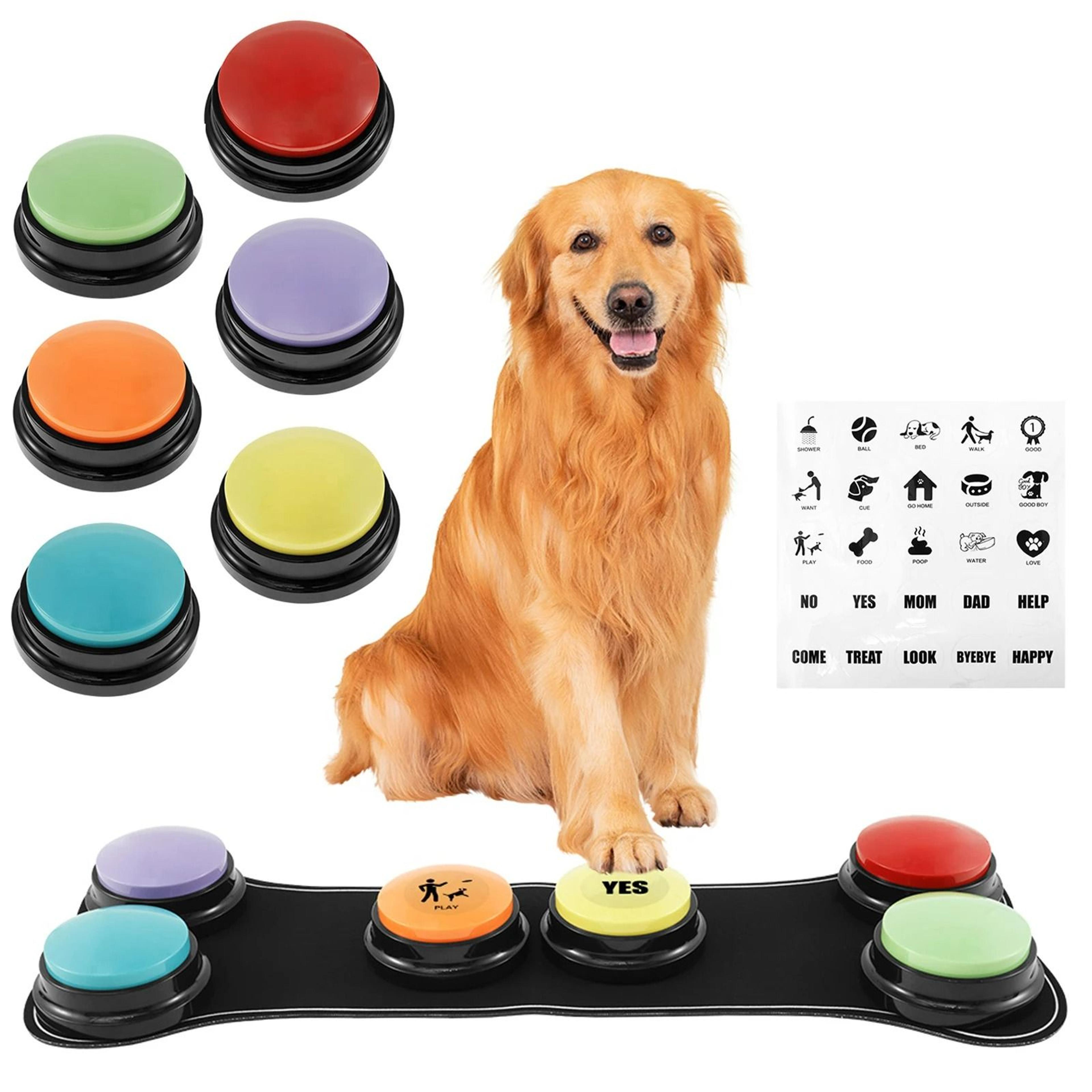 6-piece voice recording dog communication buttons with non-slip mat