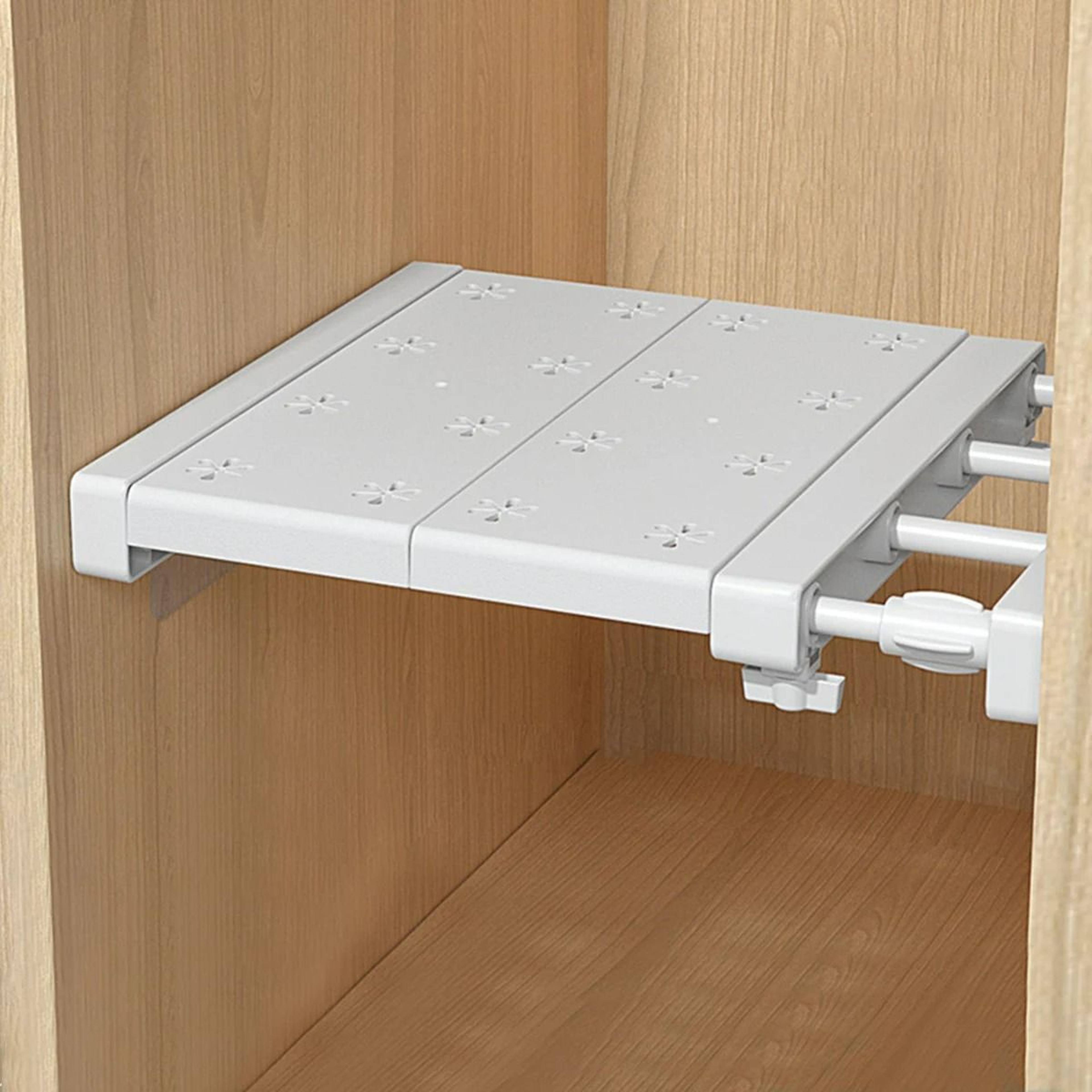 adjustable extendable closet shelf & cabinet tension rack