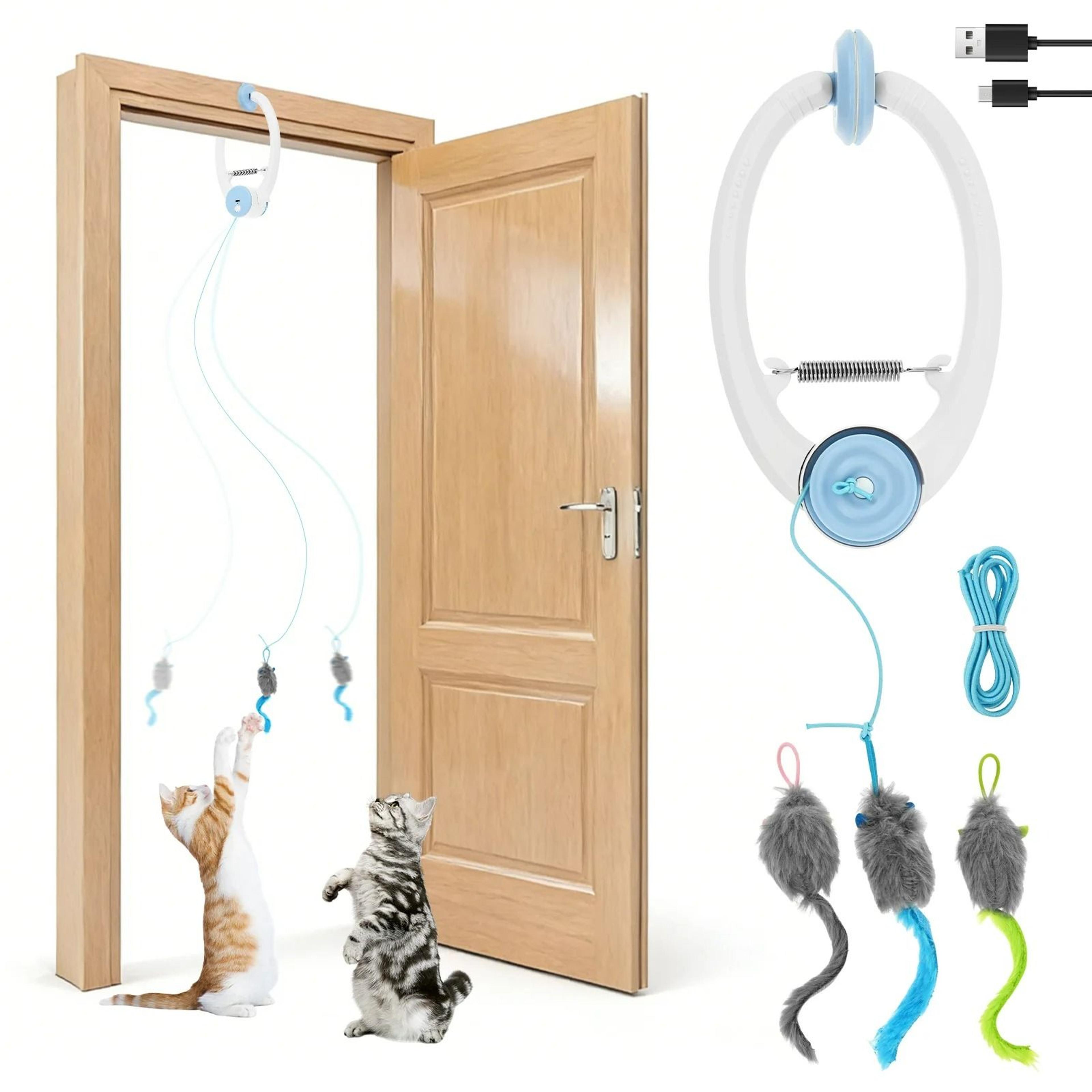 interactive electric door-hanging retractable cat toy