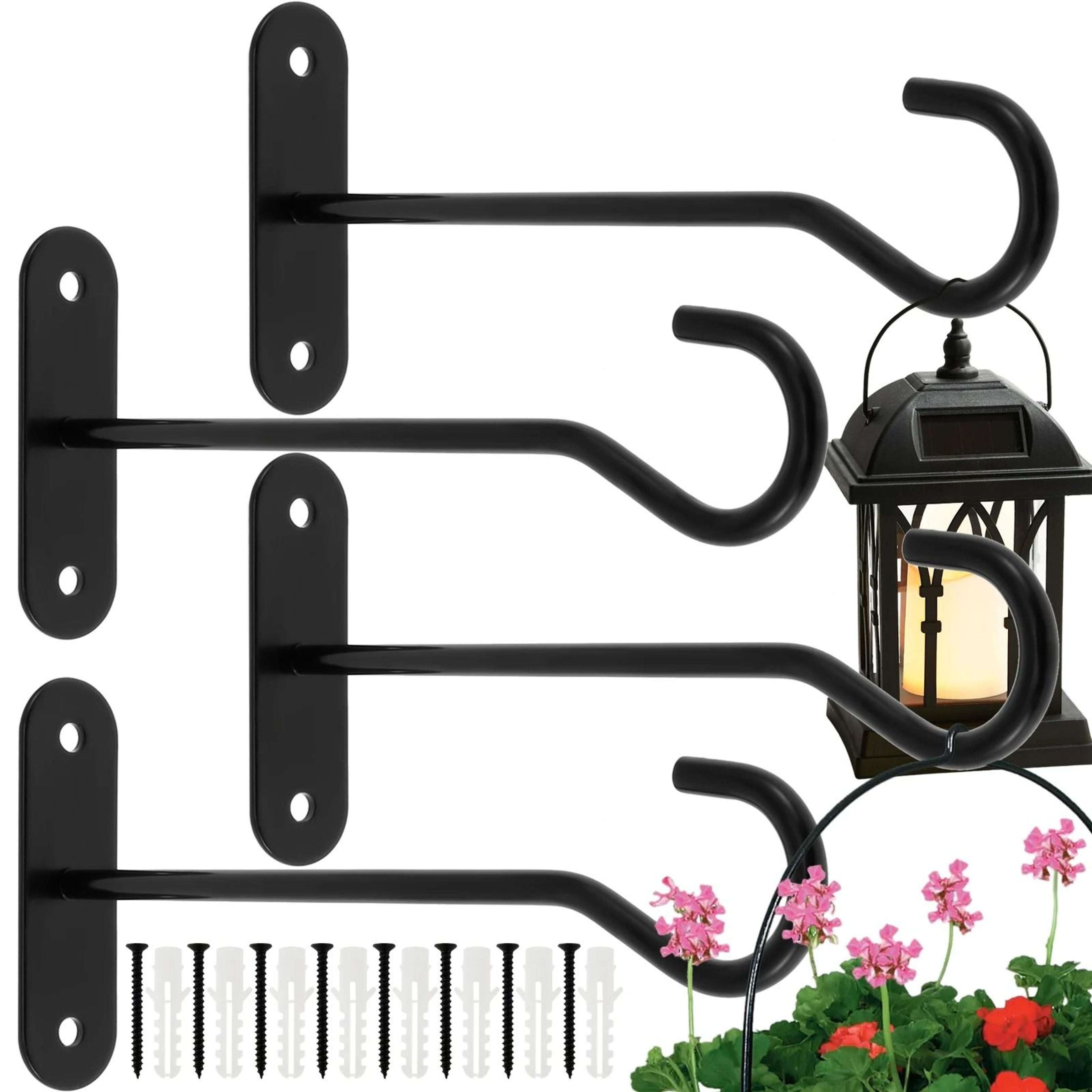 4-piece vintage european wrought iron wall hook bracket set