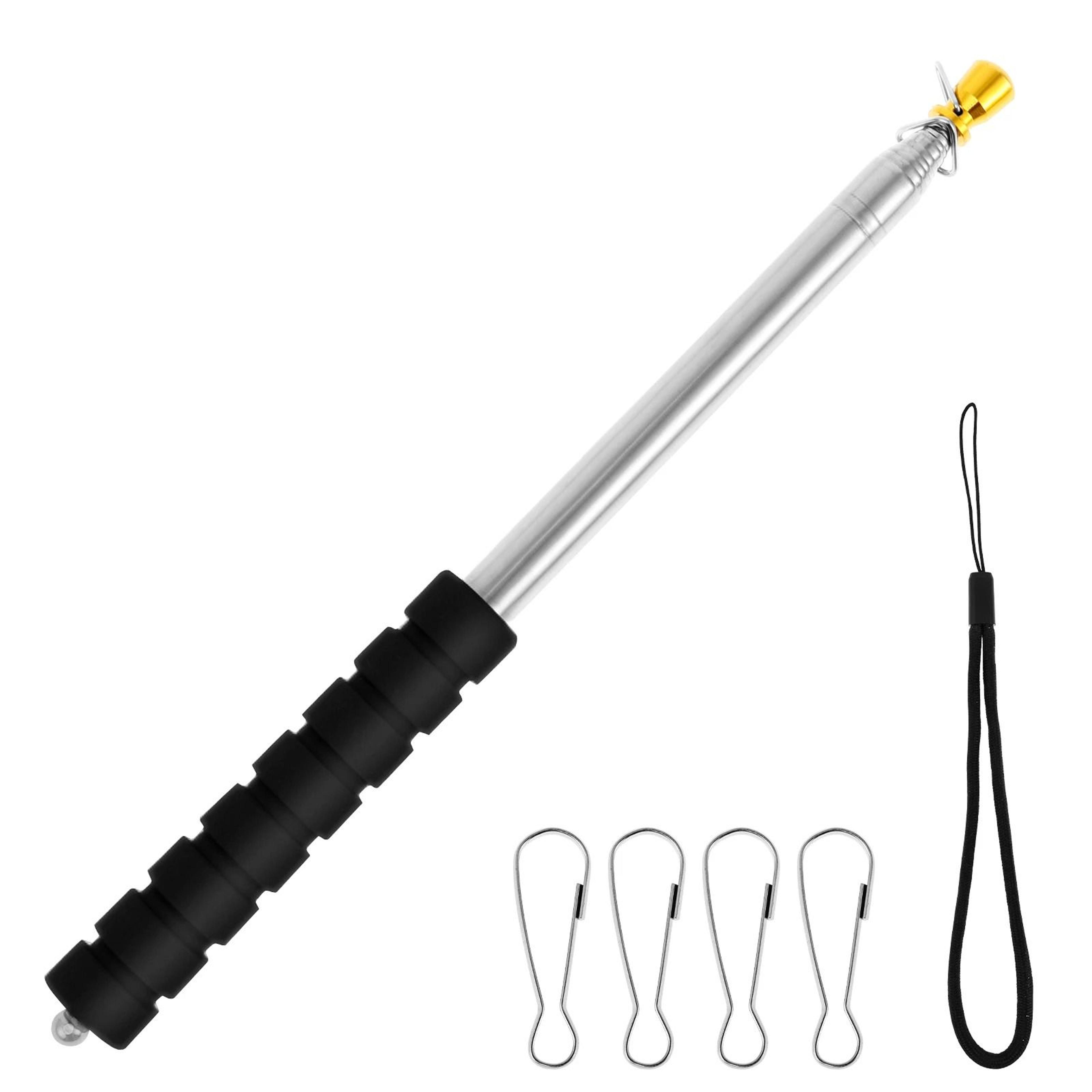 extendable stainless steel handheld telescopic flagpole & pointer