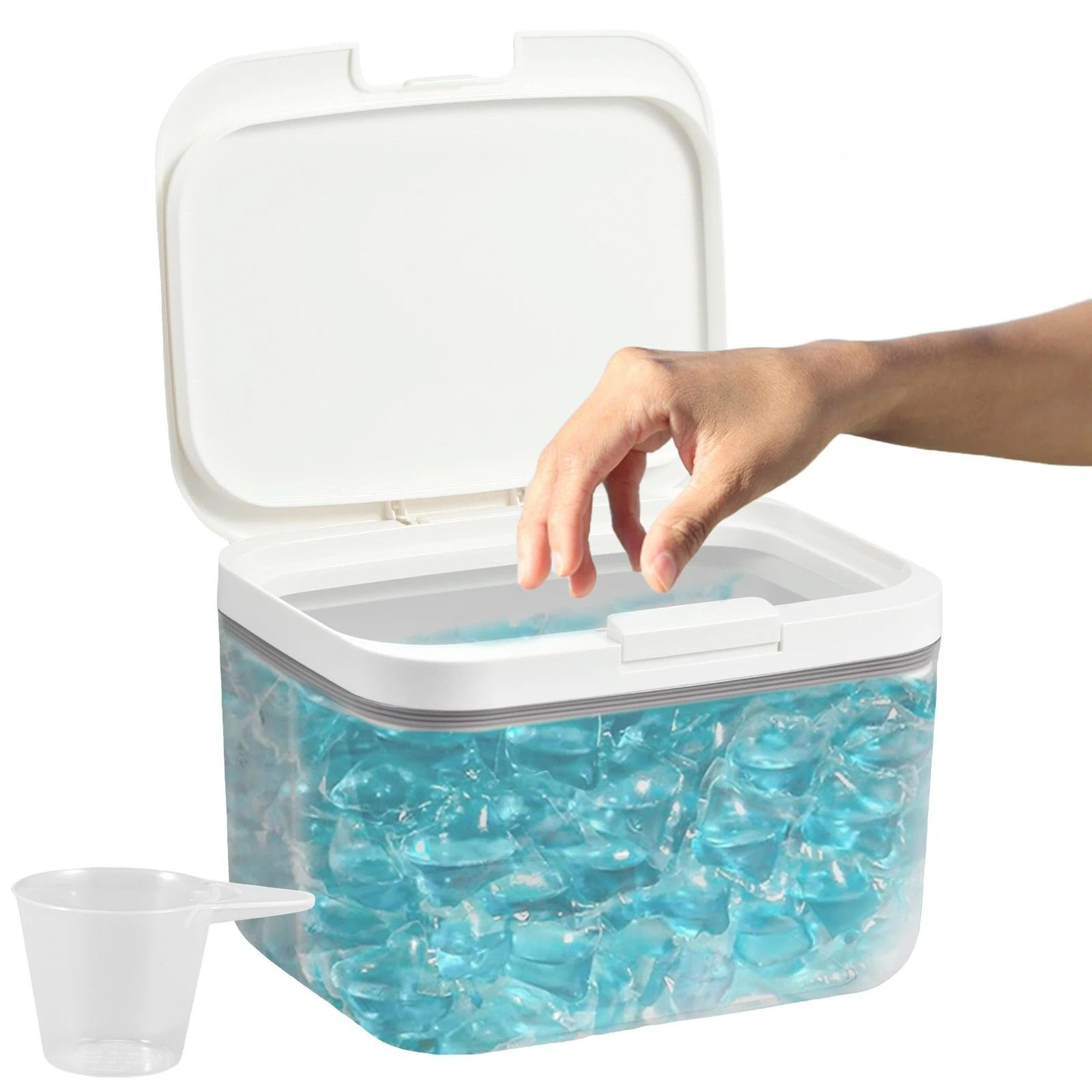 automatic pop-up laundry pods & dishwasher pod storage box