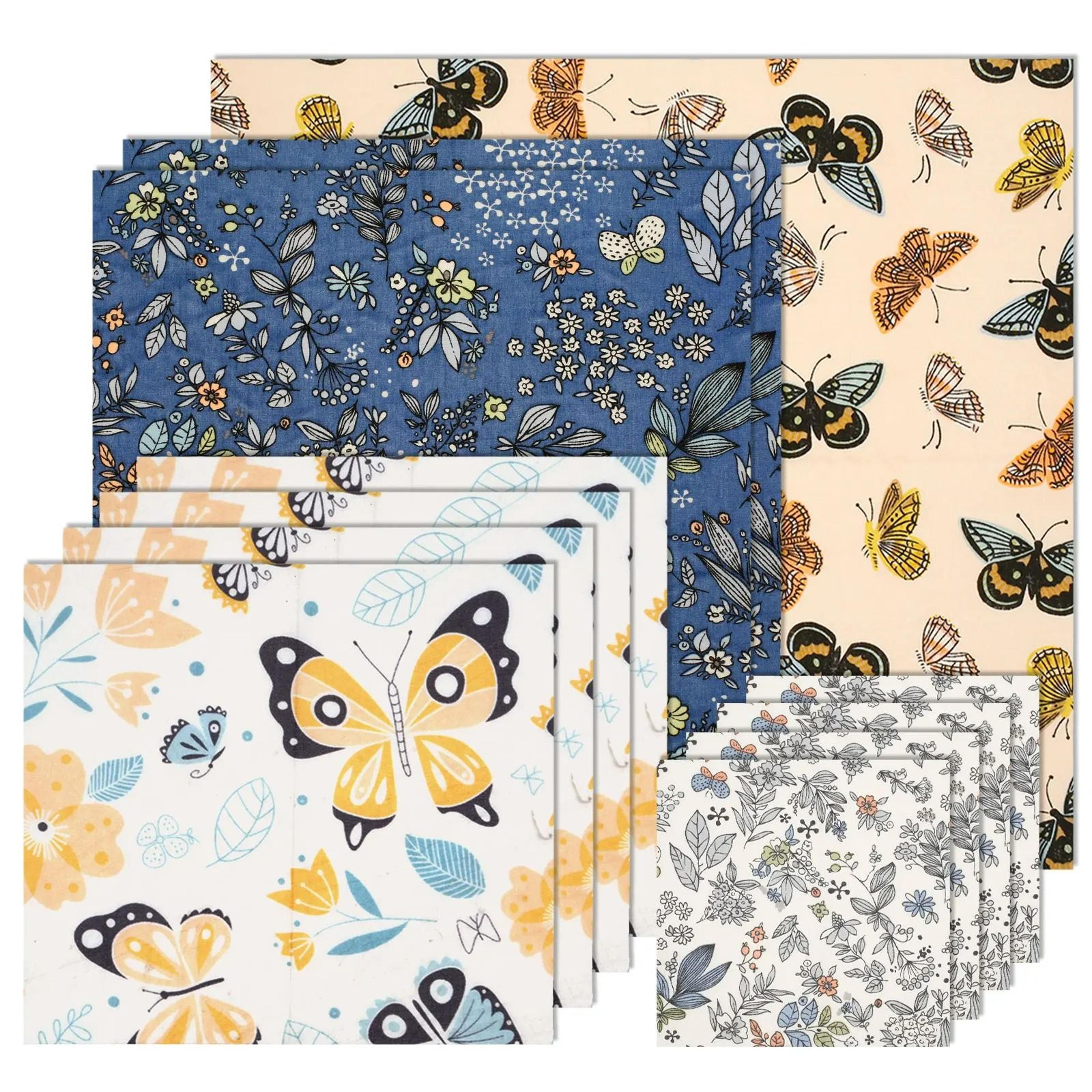 11-piece reusable organic cotton beeswax food wrap set