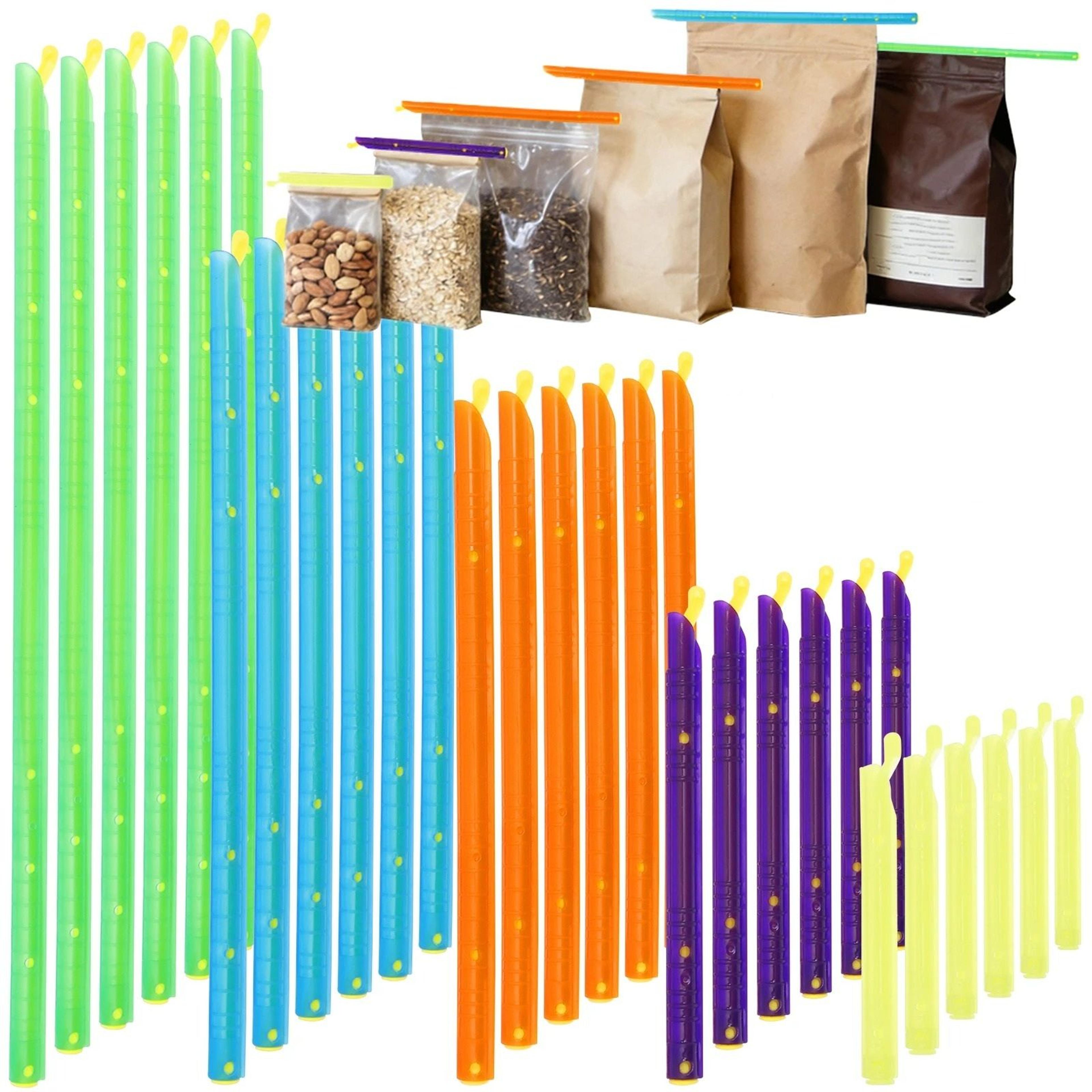 30-piece plastic food & snack bag sealing clips set