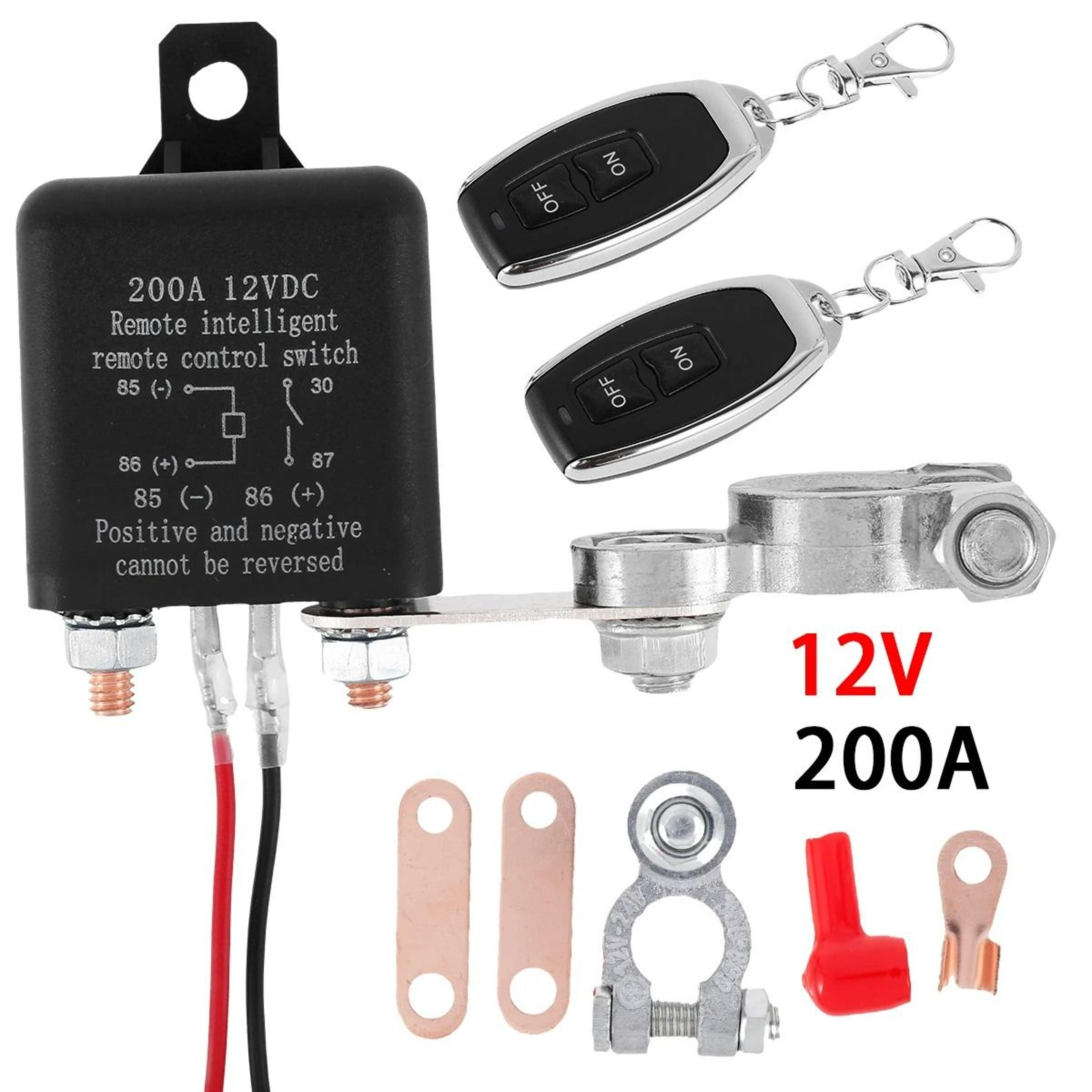 12v dual remote car battery disconnect & anti-theft isolator relay