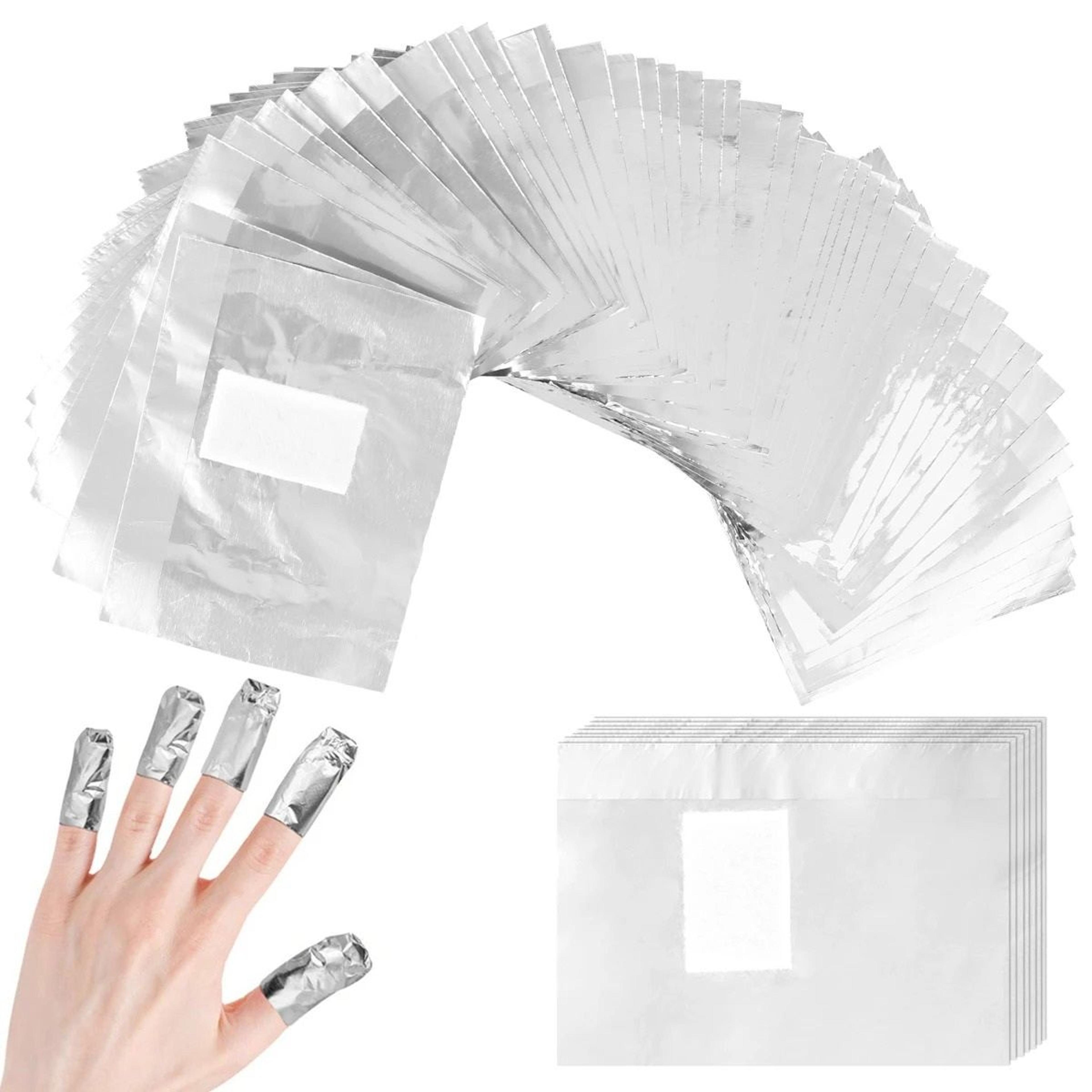 500-piece foil nail remover wraps with absorbent cotton pads