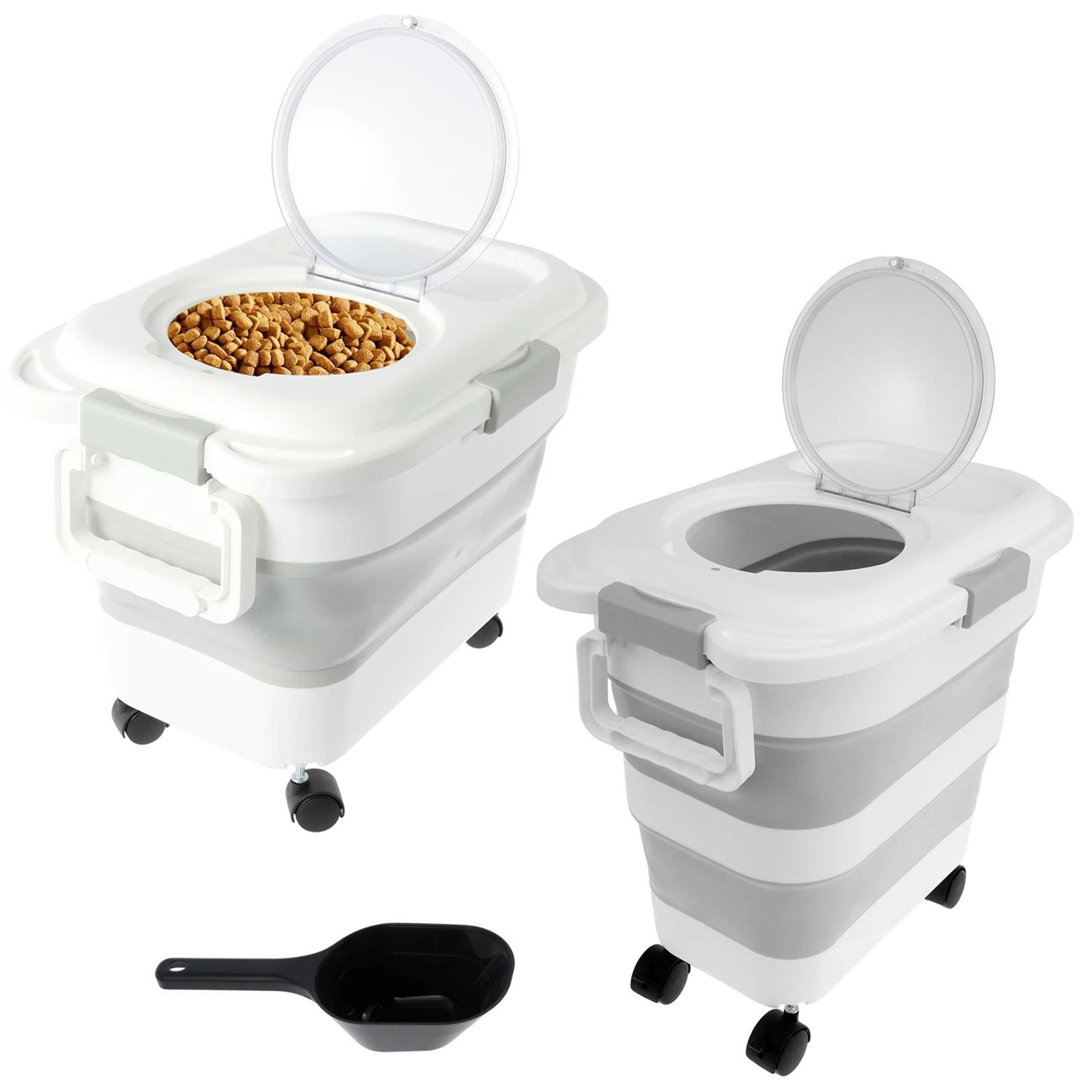collapsible airtight pet food storage container