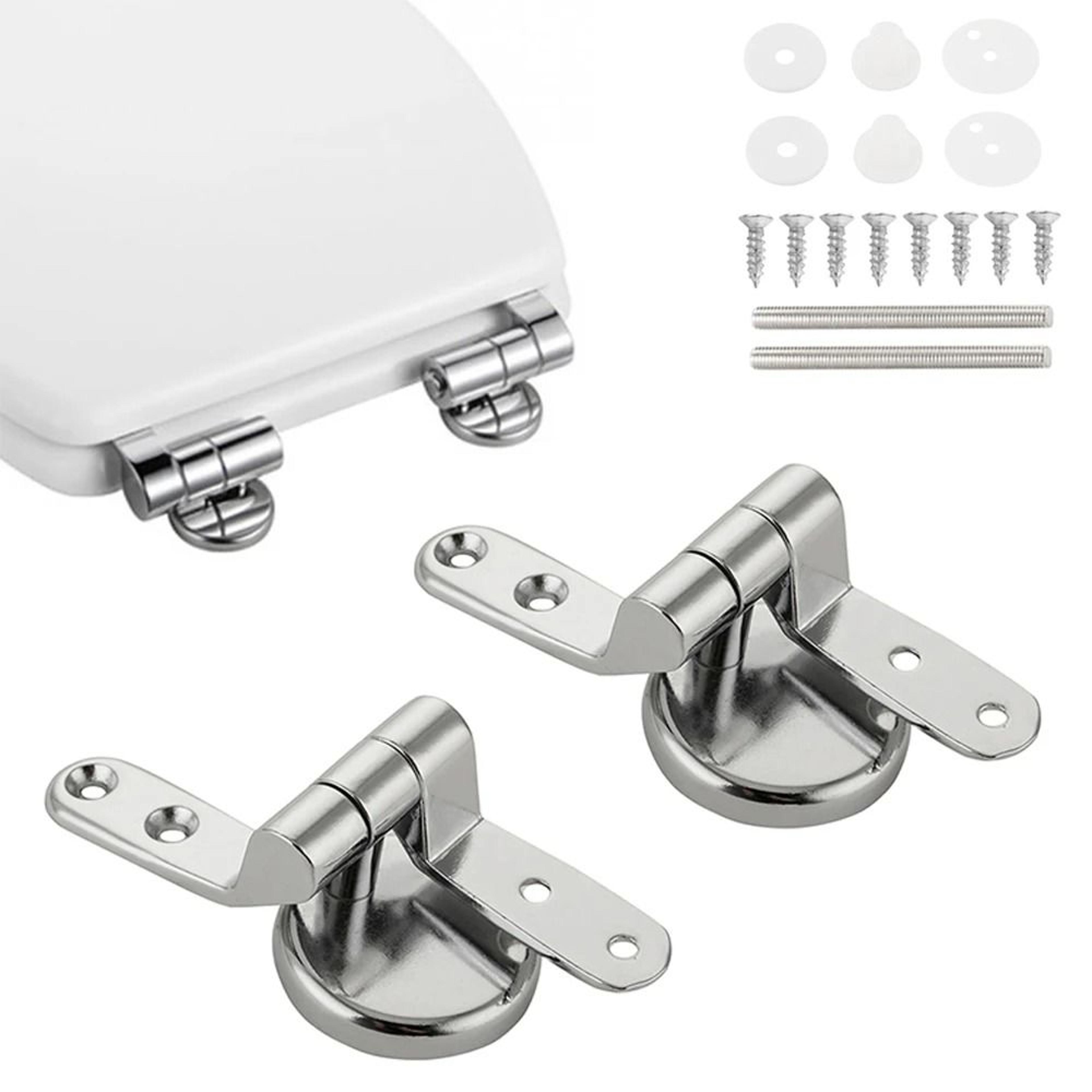 2-piece zinc alloy universal toilet seat replacement hinge kit