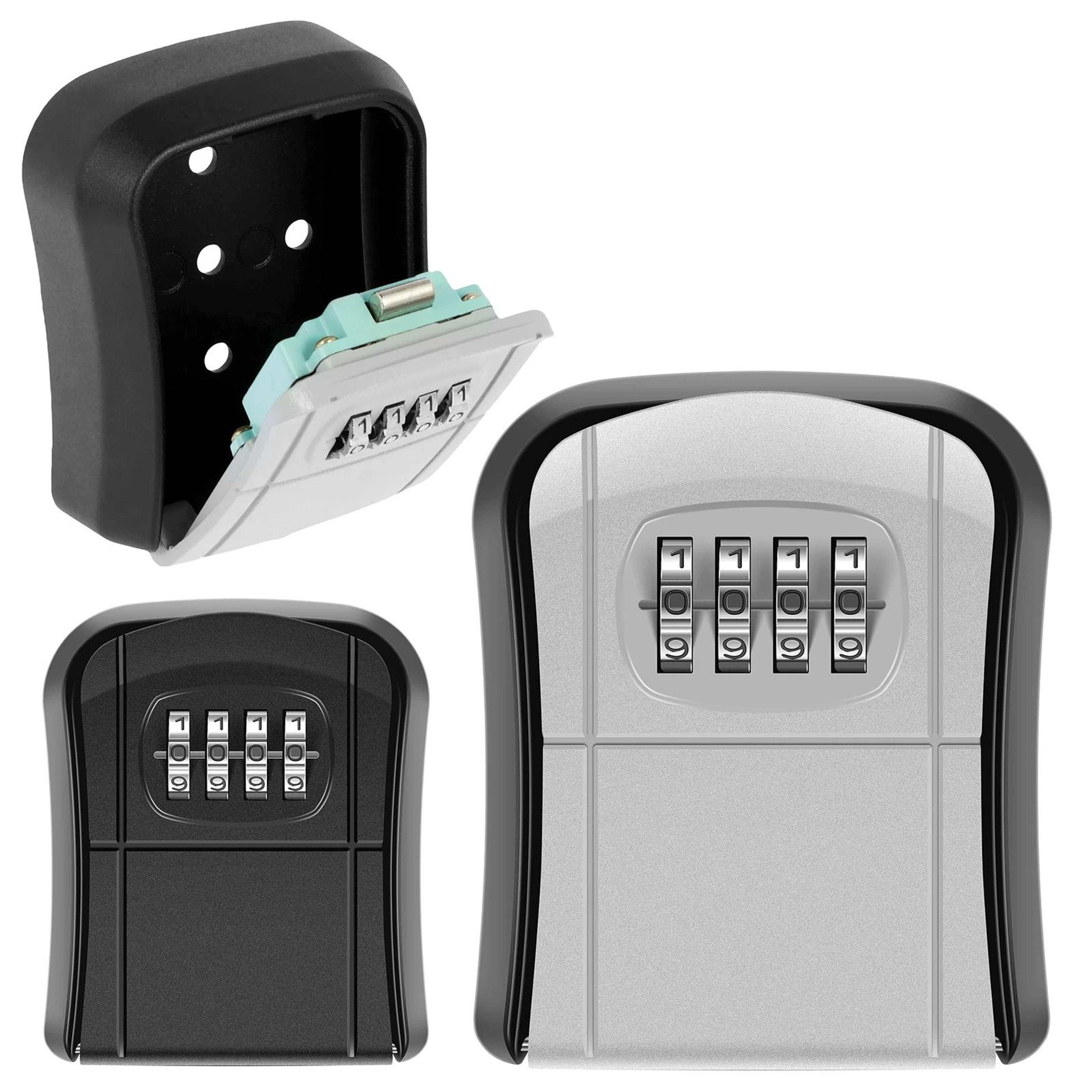 wall-mounted metal 4-digit combination key lock box