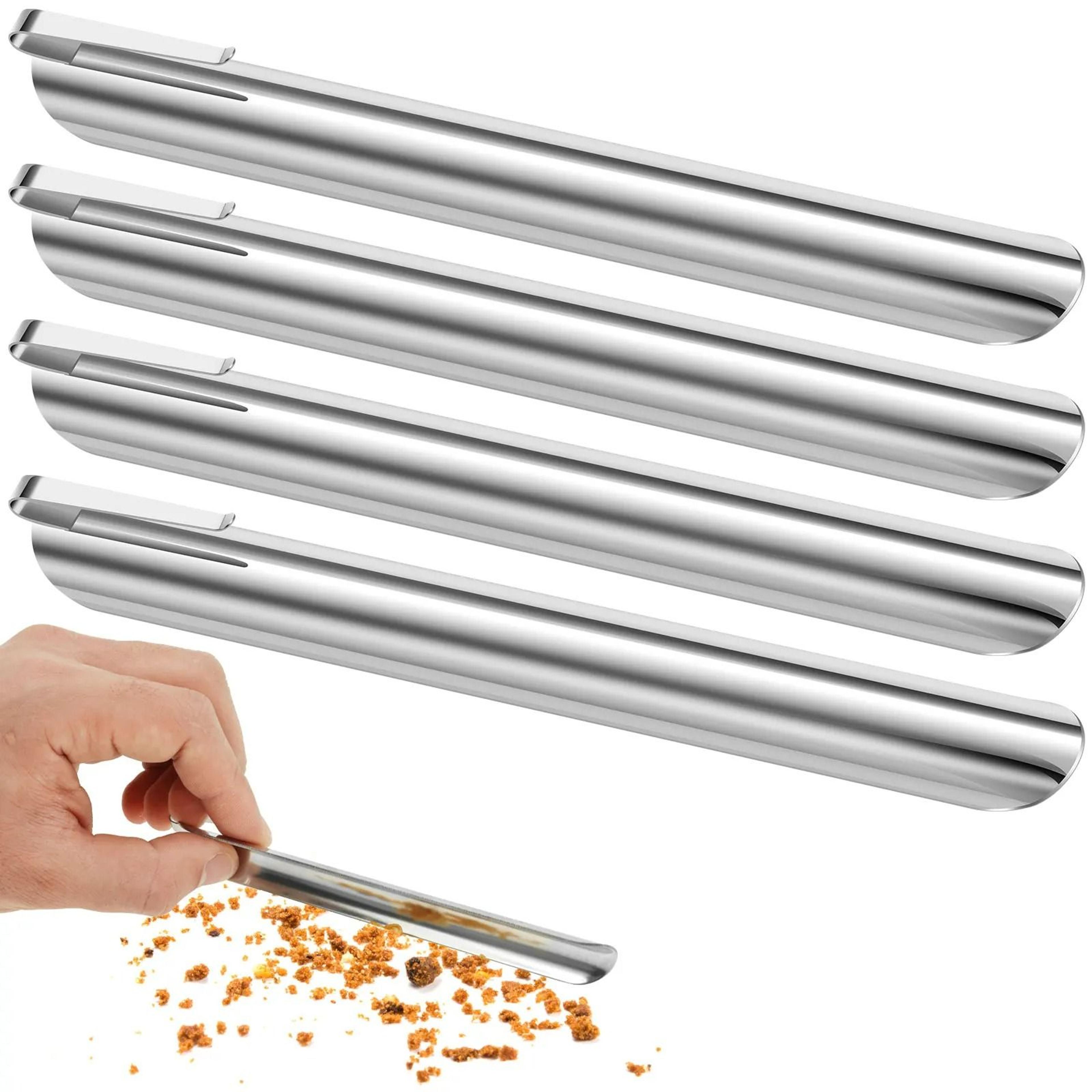 4-piece stainless steel table crumb scraper & sweeper set