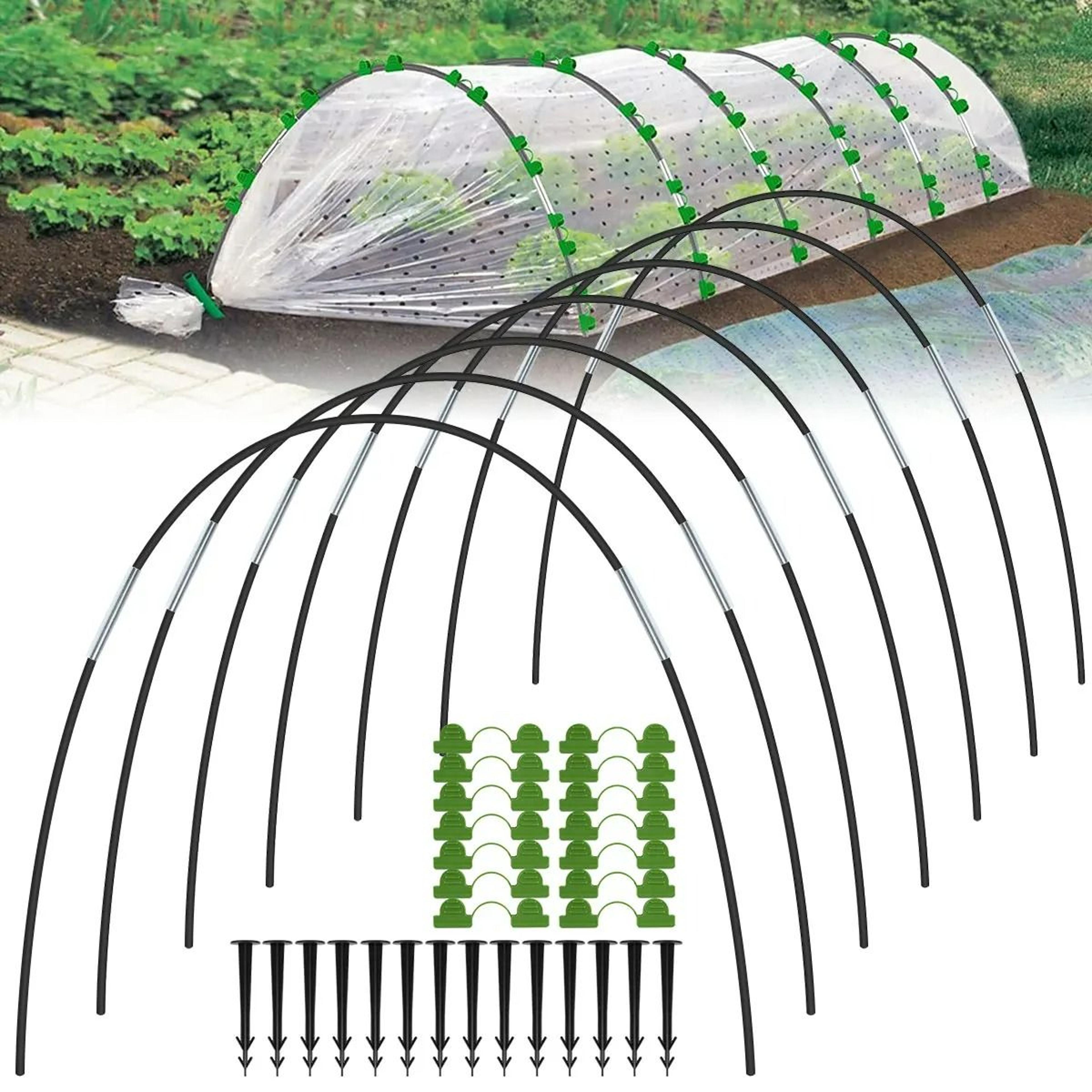 reusable fiberglass garden greenhouse plant hoops set