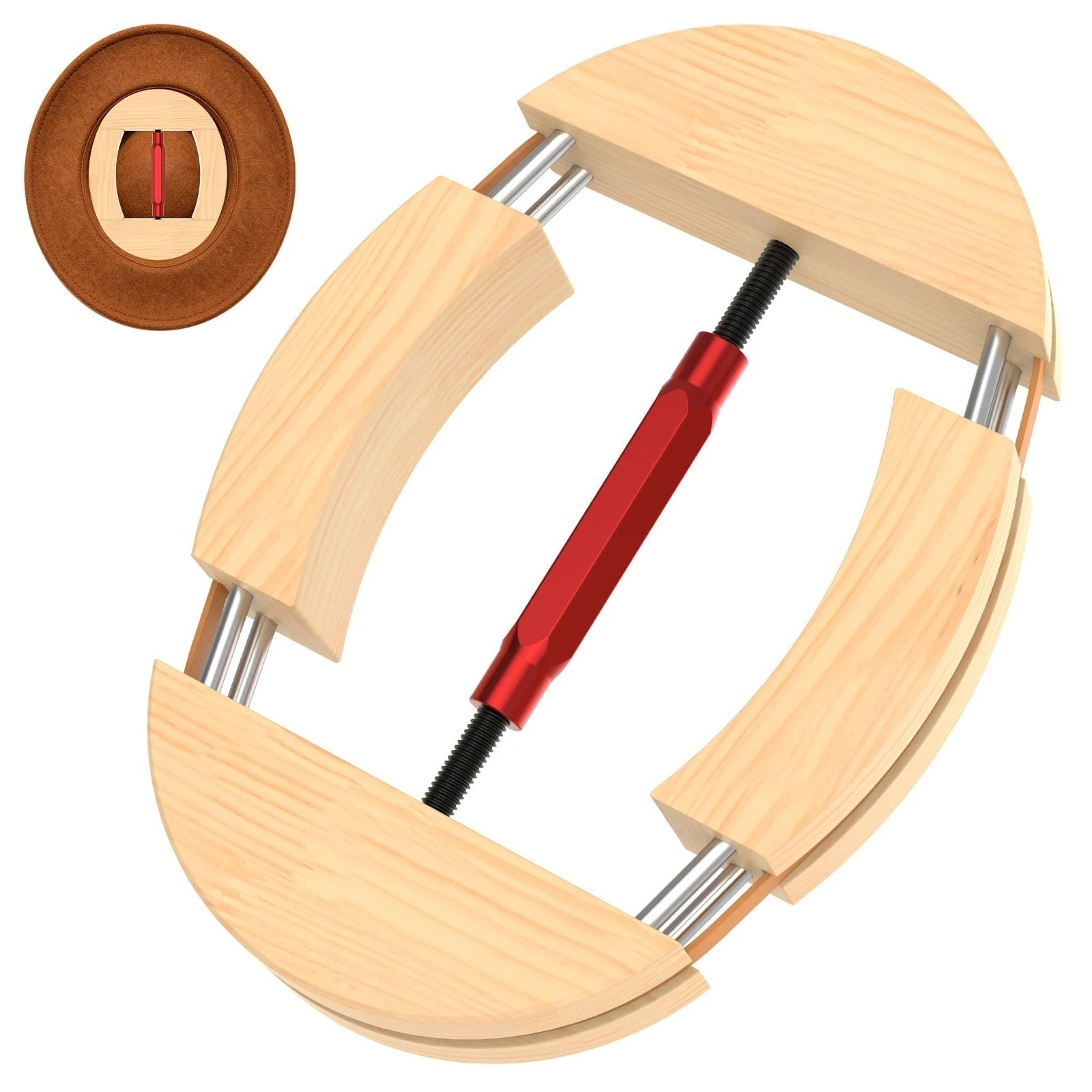 repacego 4-way adjustable wooden hat stretcher & shape maintainer