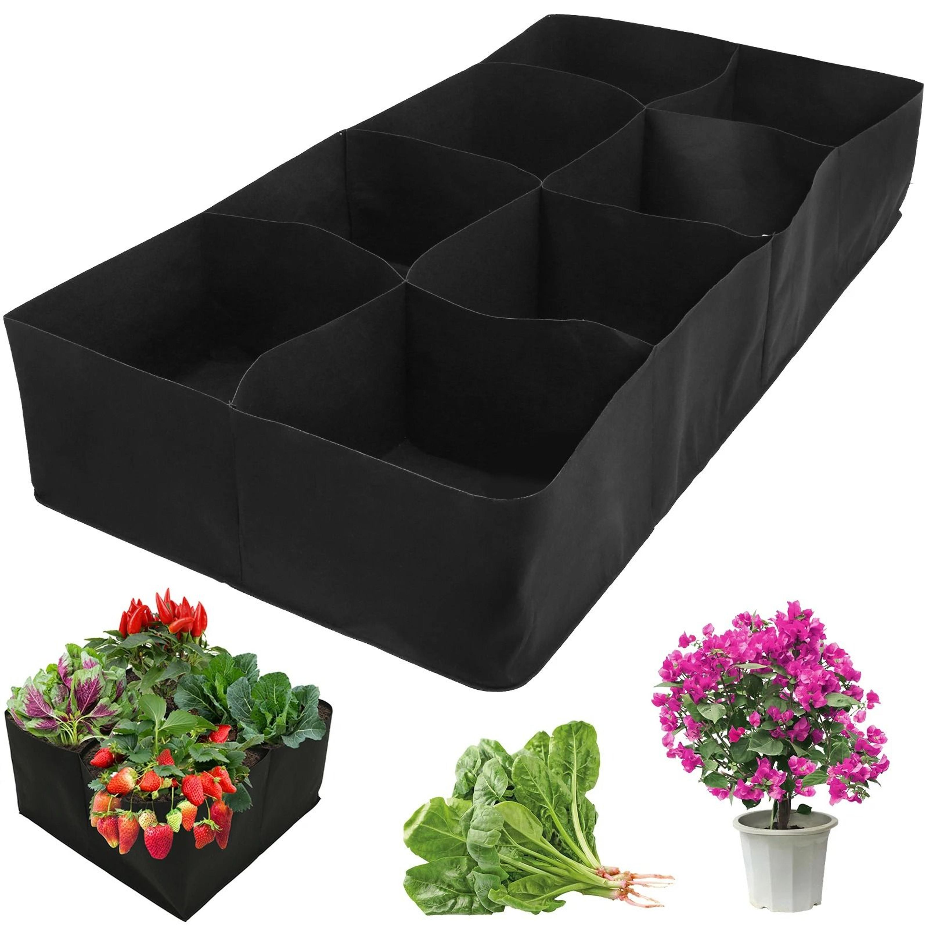 divided fabric raised garden bed & planting bag