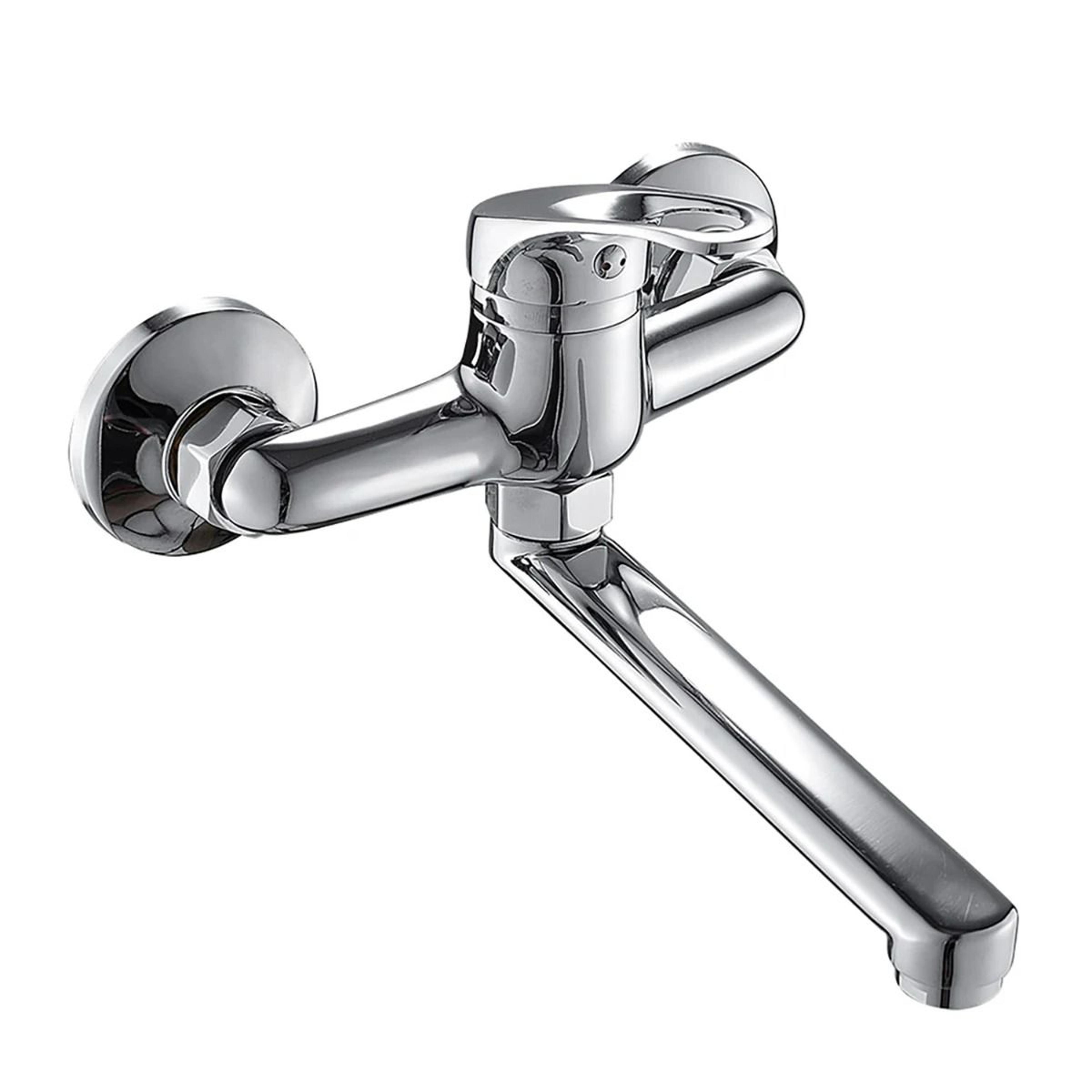 universal wall-mounted hot & cold kitchen sink faucet