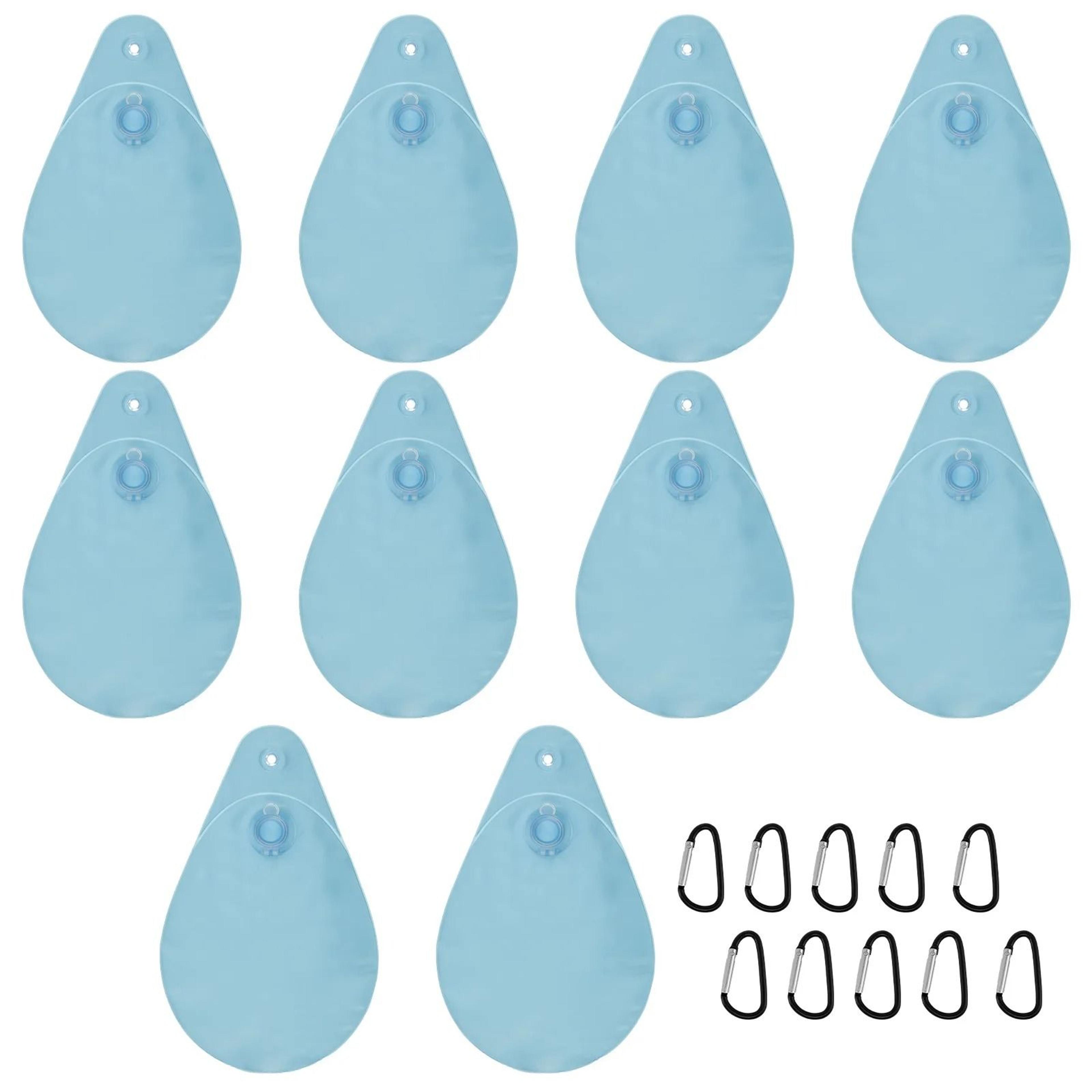 10-piece heavy-duty water-fillable pool cover weights set with hooks