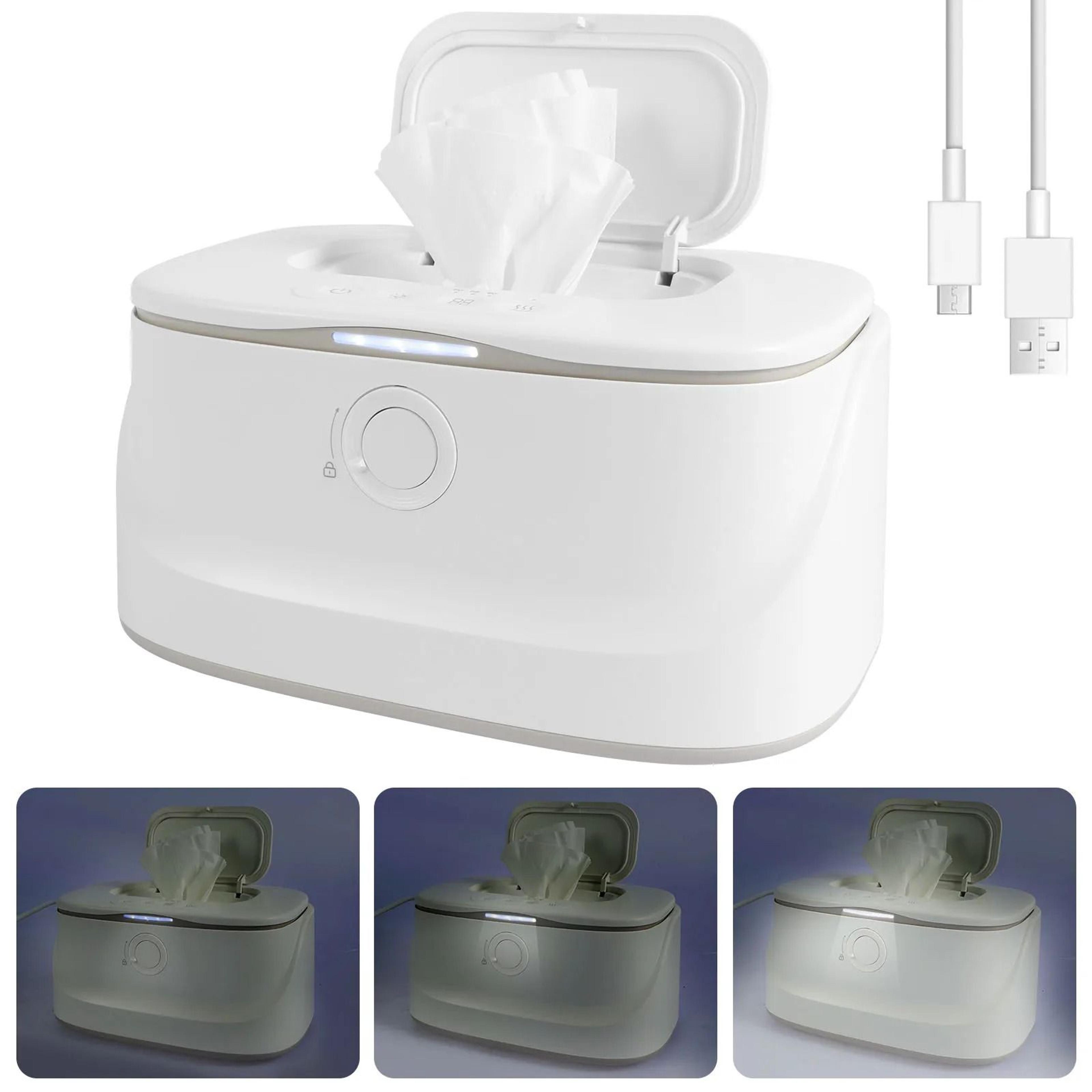 usb baby wipe warmer with led light & adjustable temperature
