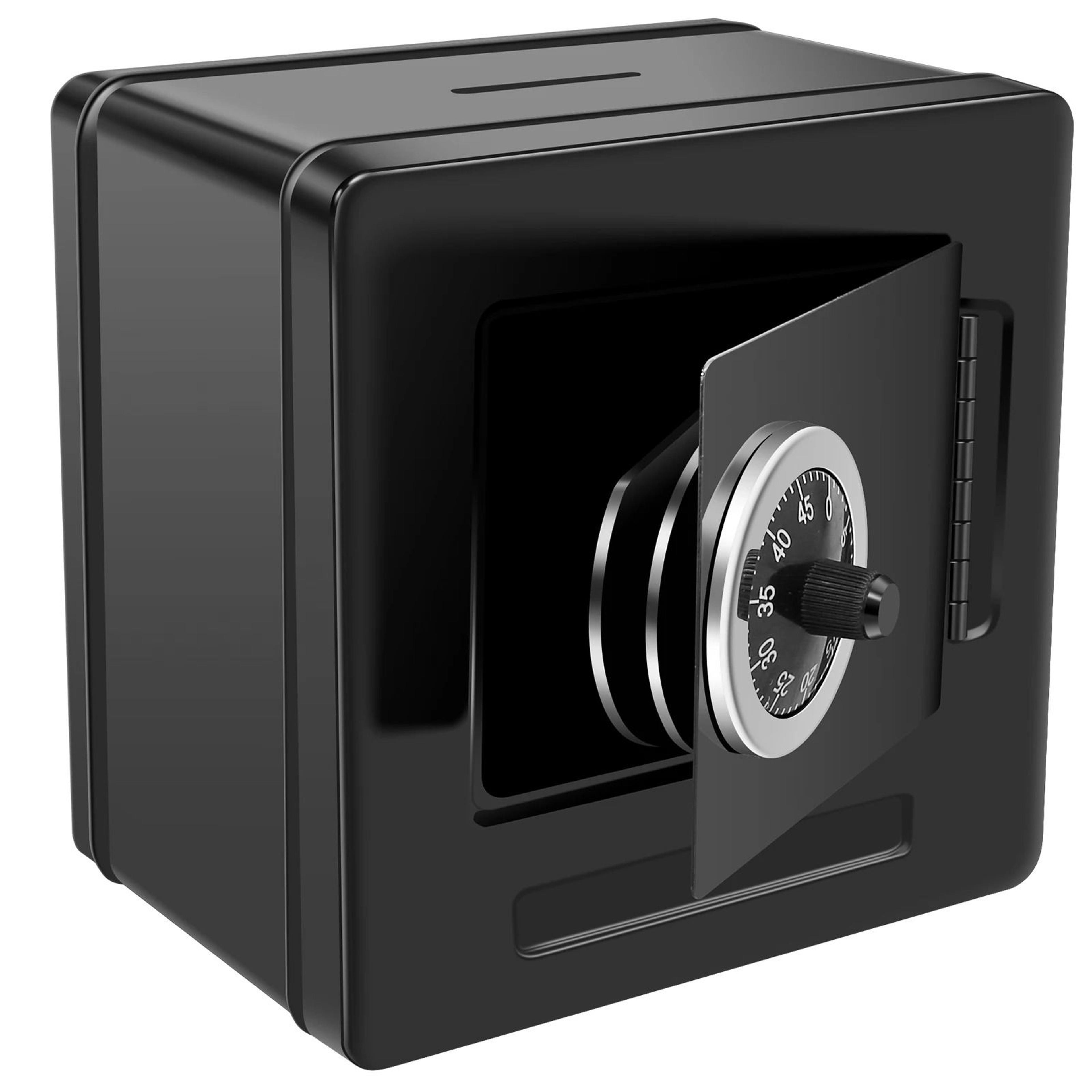 metal combination lock money safe & piggy bank box