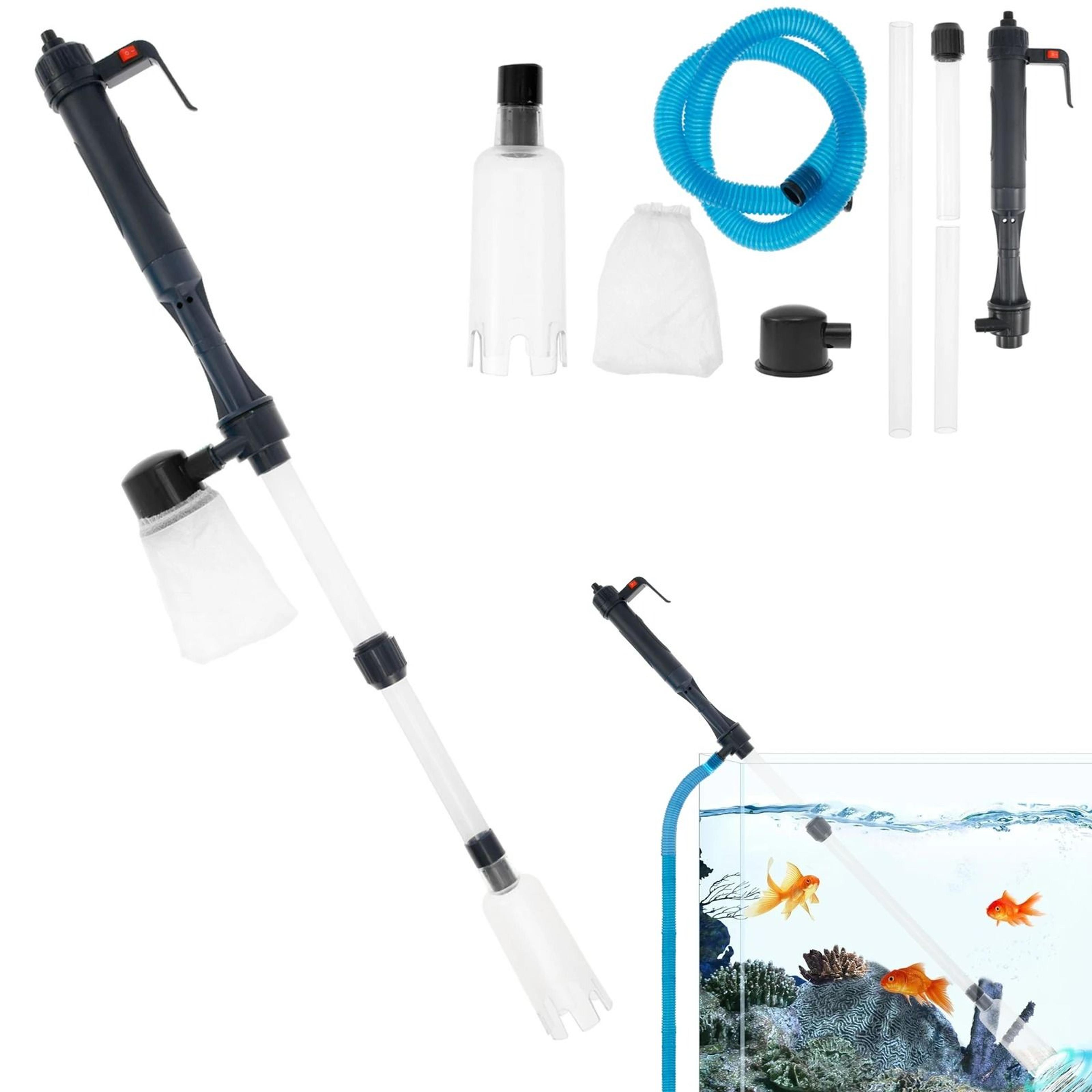 4-in-1 efficient aquarium vacuum & water change siphon filter