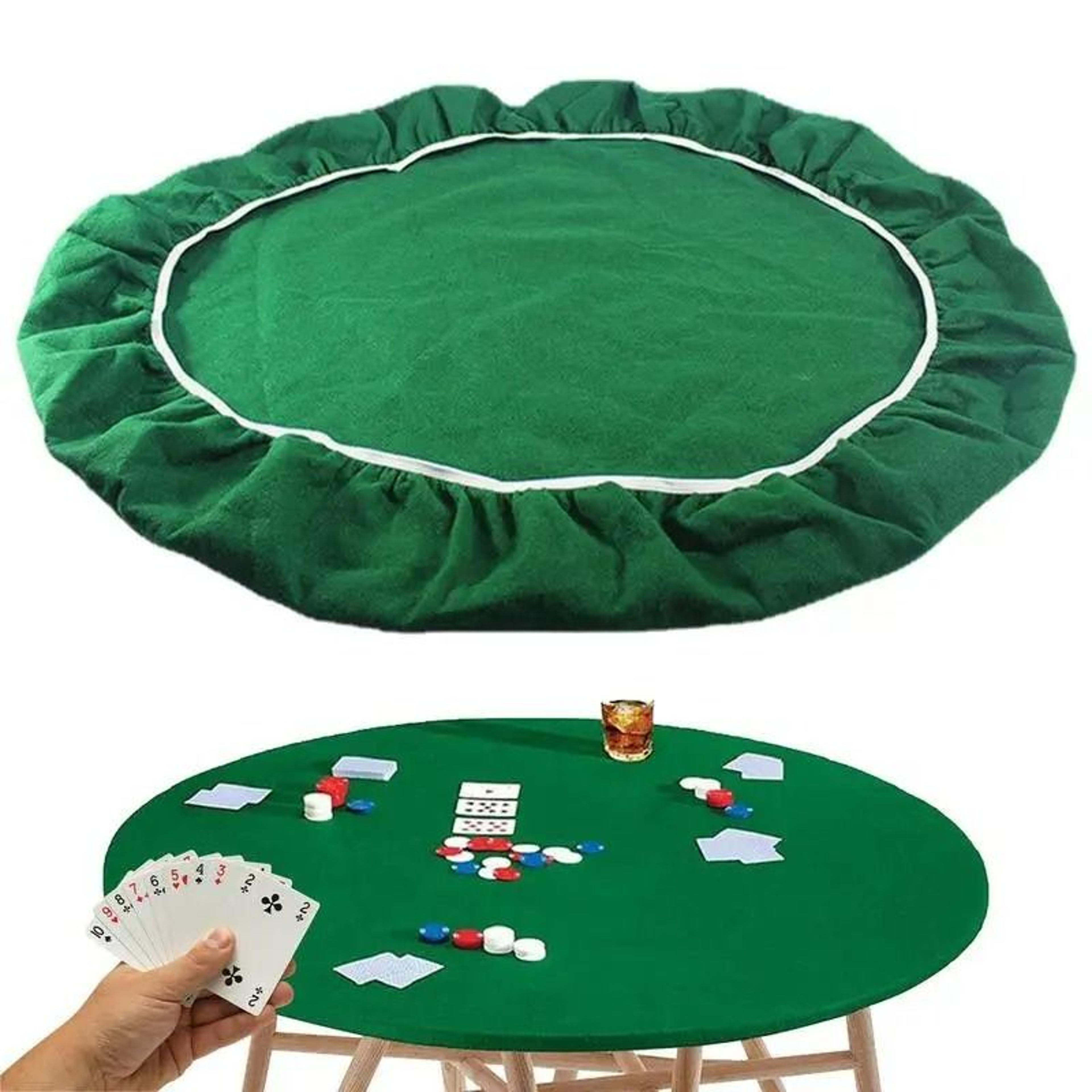 felt round poker & card table cover mat
