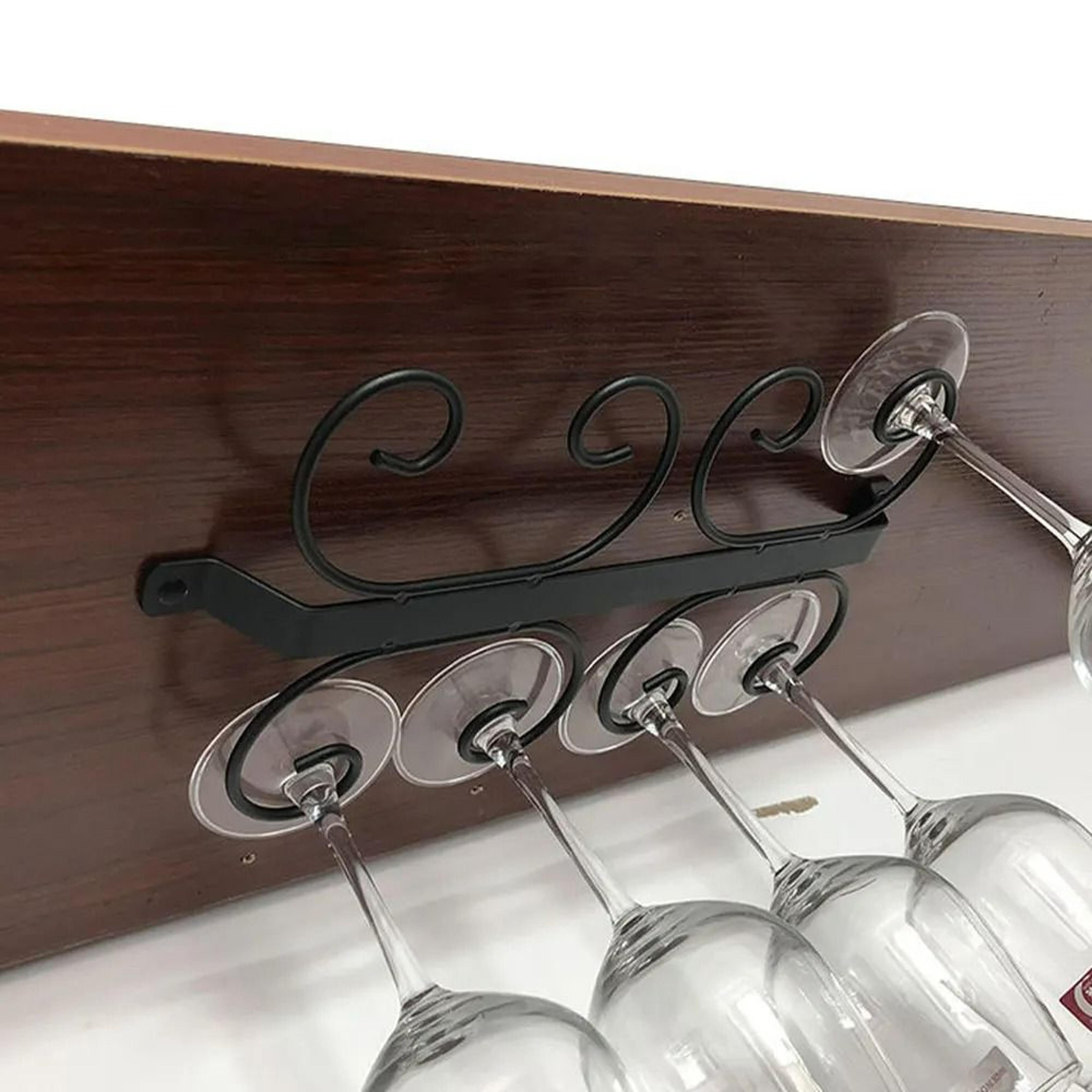 under-cabinet metal wine glass & stemware rack holder