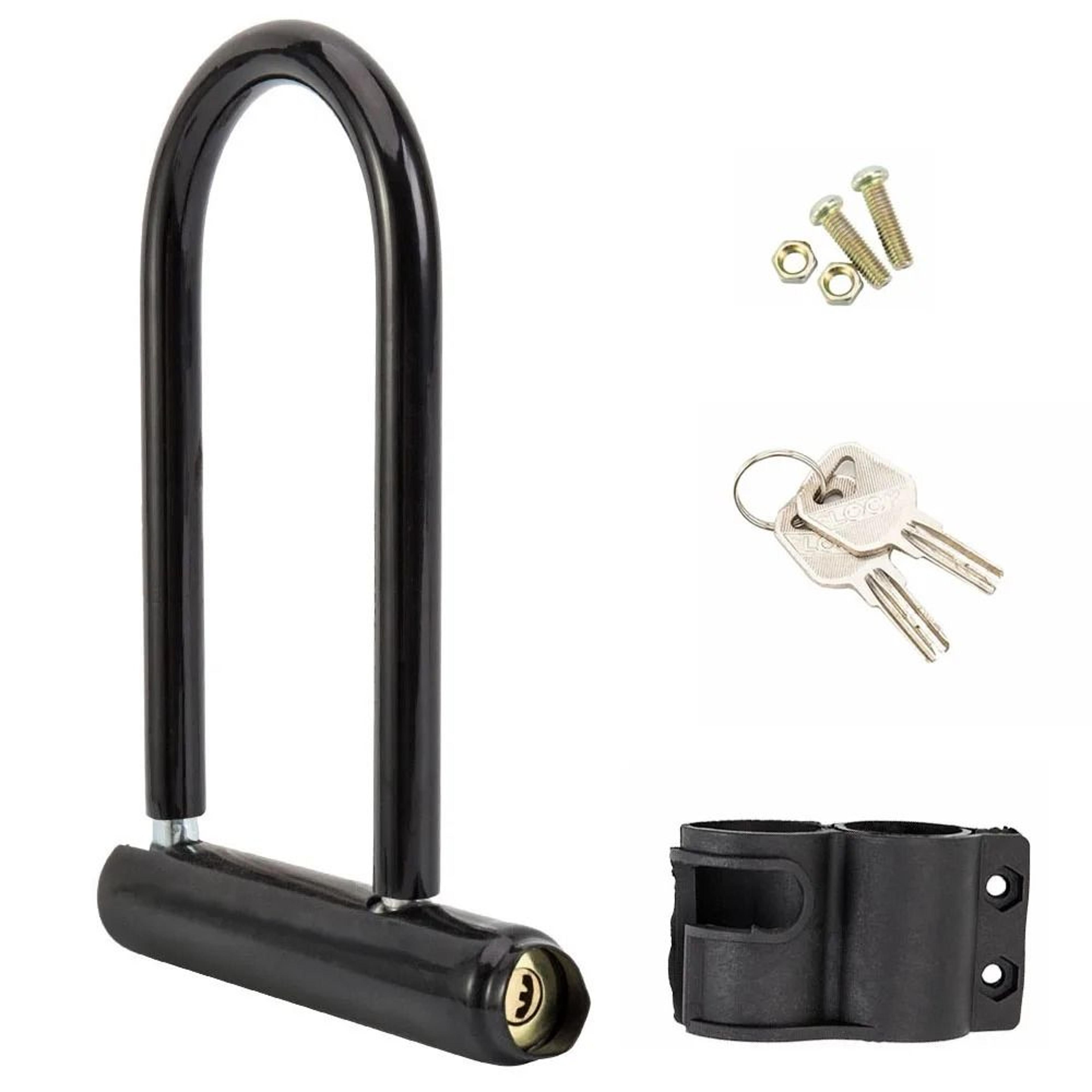 heavy-duty waterproof anti-theft bike u-lock with keys