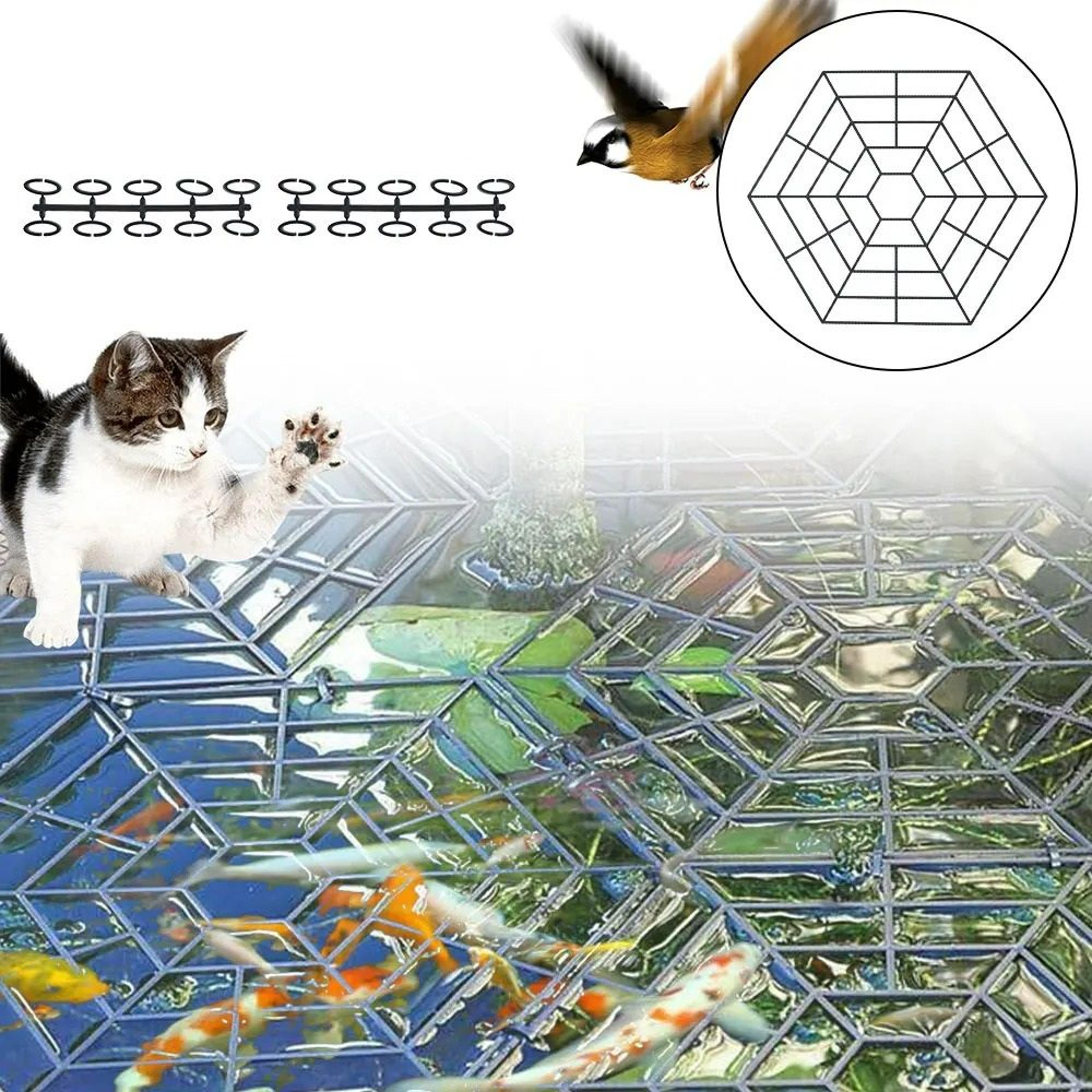 20-piece interlocking floating pond fish protection net