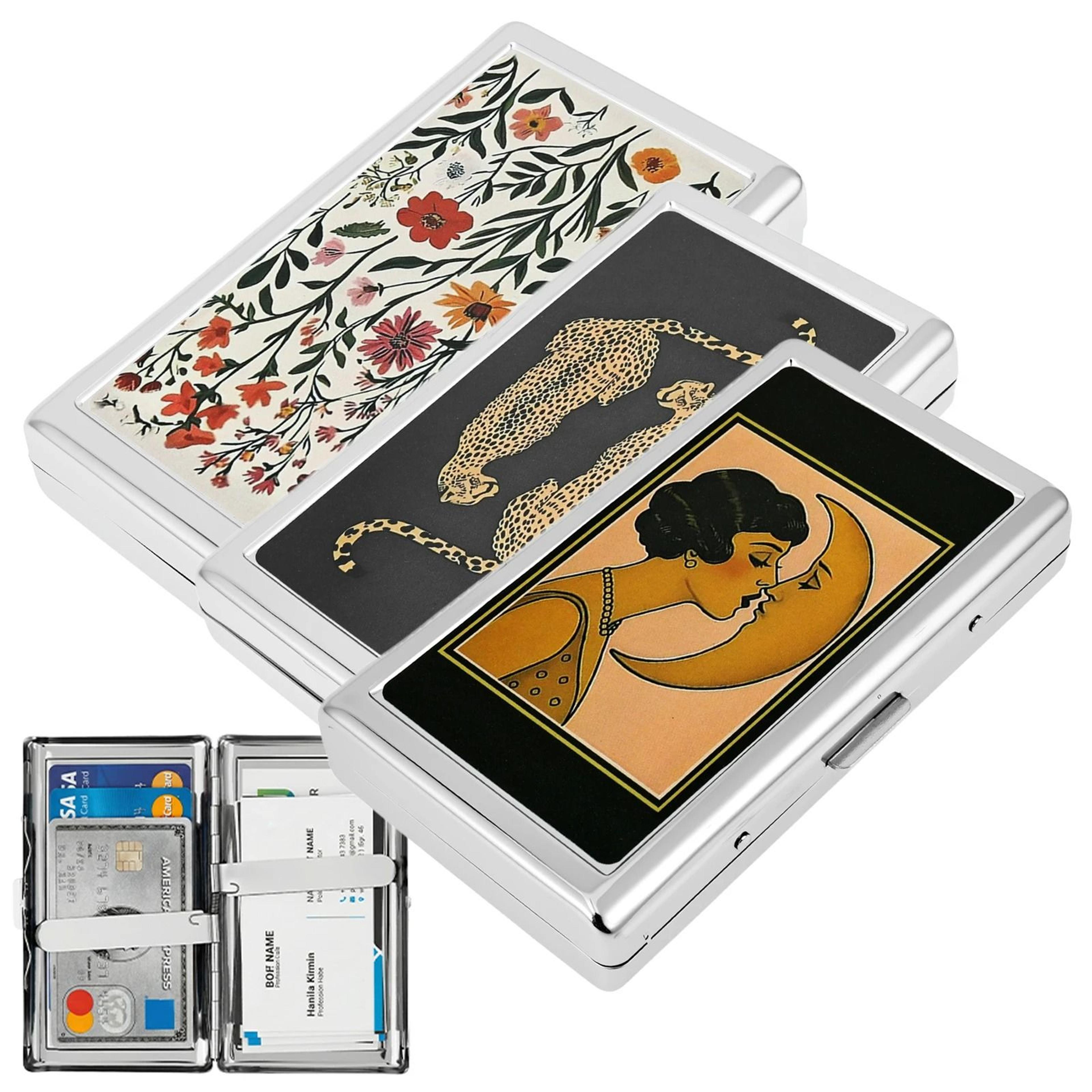 ultra-thin stainless steel rfid metal card holder & cash case