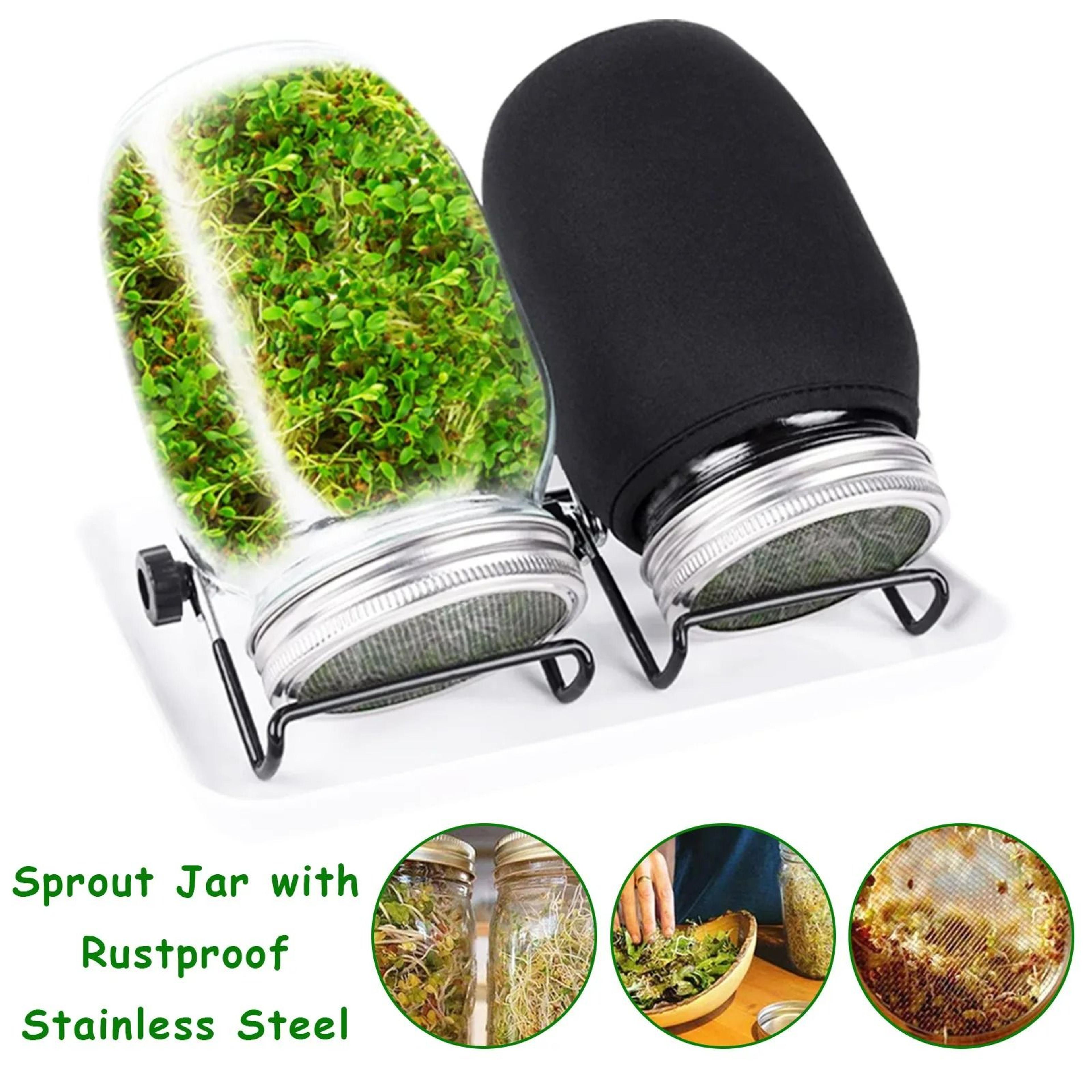 stainless steel mesh sprouting lids for wide mouth mason jars