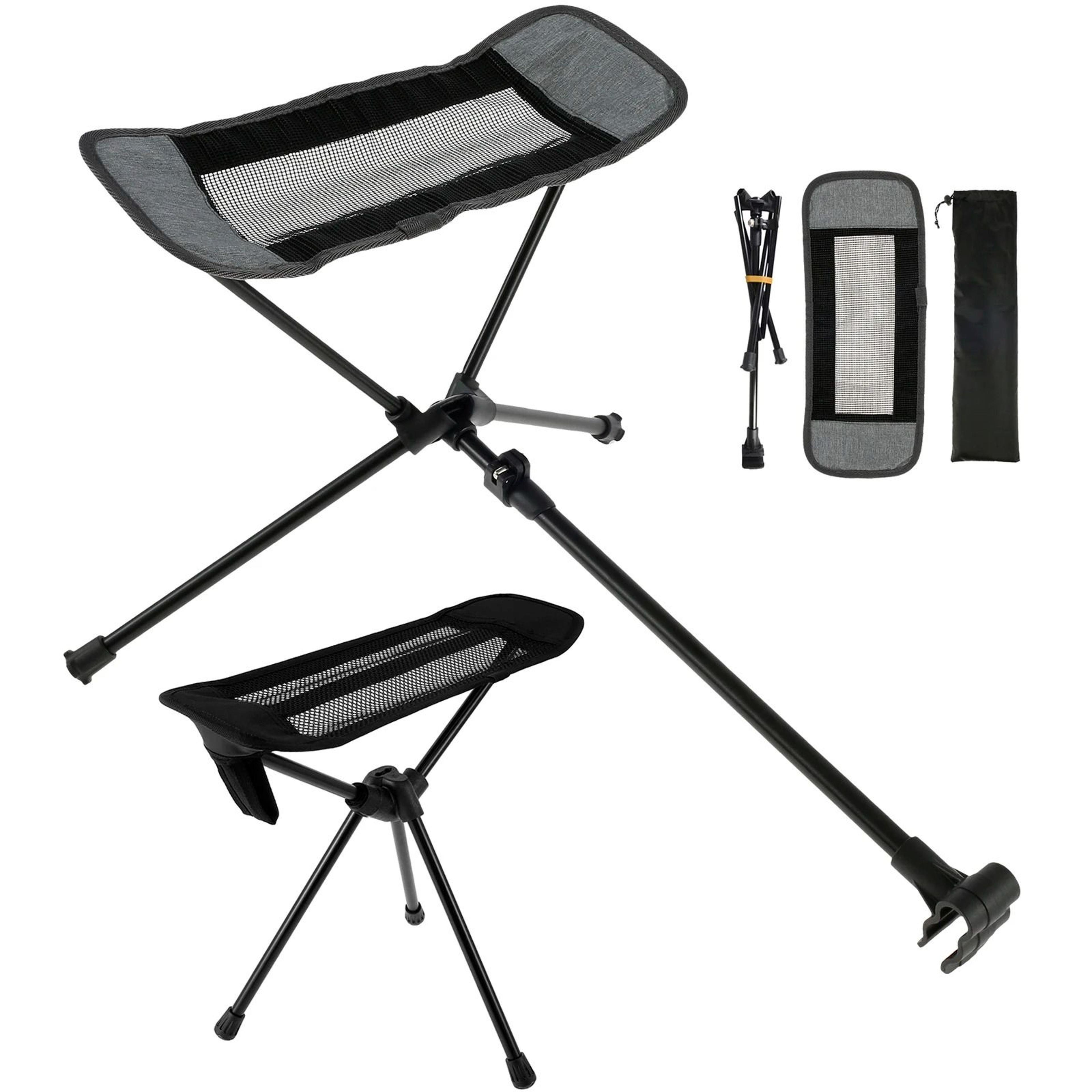 foldable portable camp chair footrest