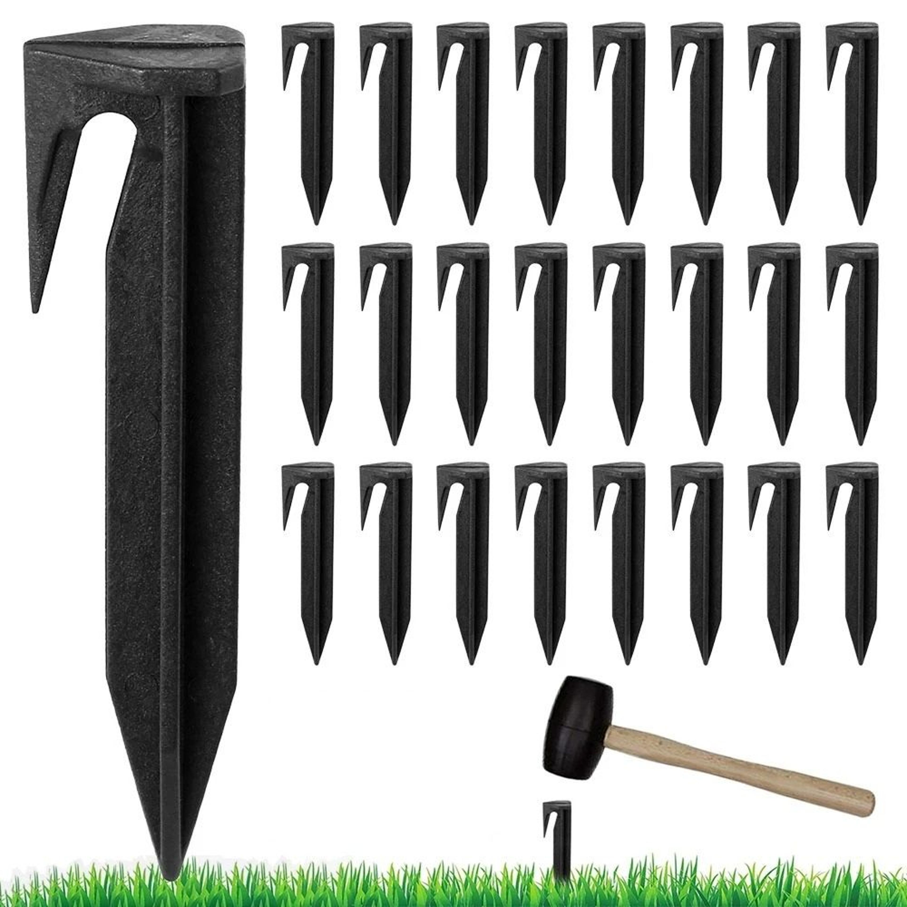 100-piece robot lawn mower boundary cable ground pegs & spikes
