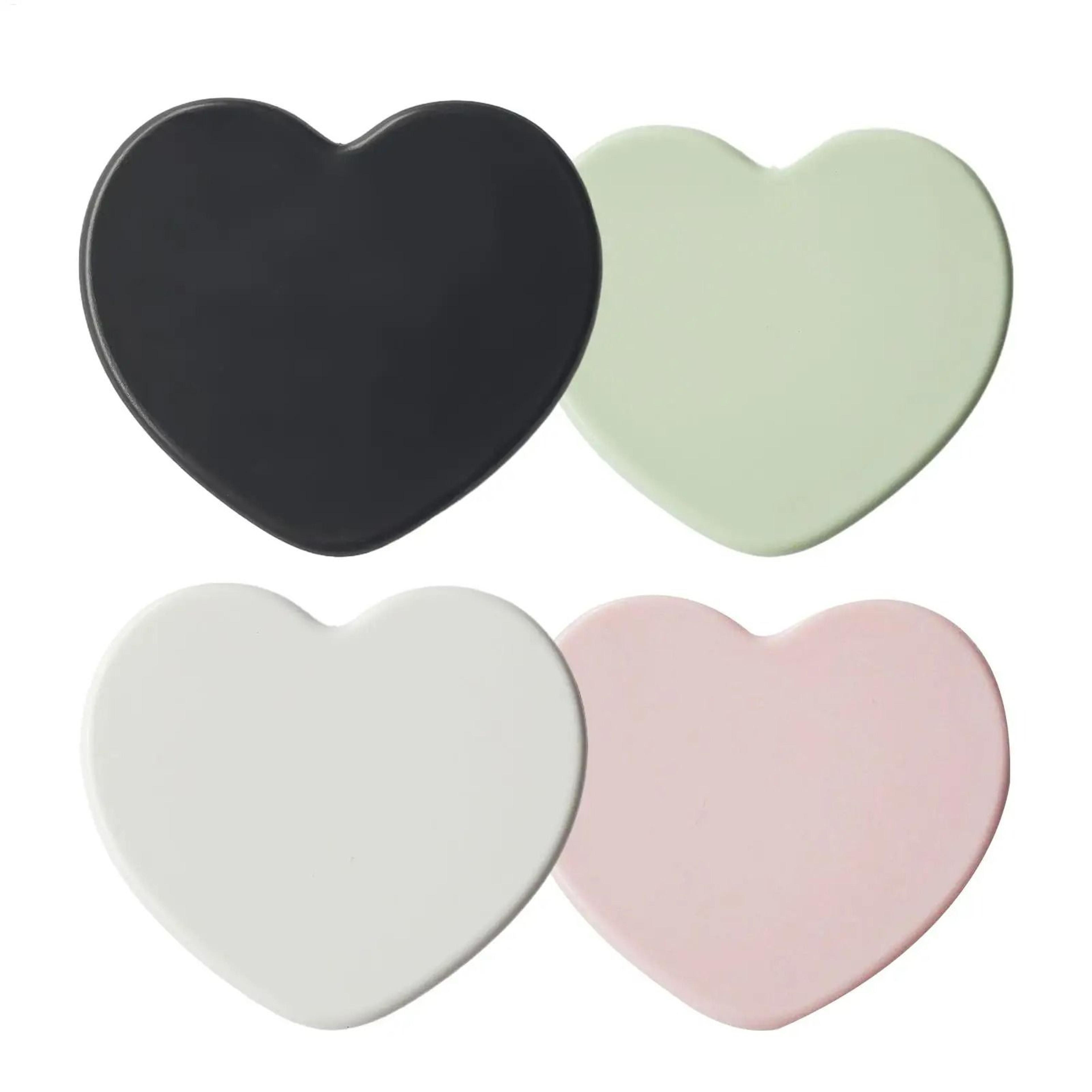 cute heart-shaped travel makeup & shower mirror with suction cup