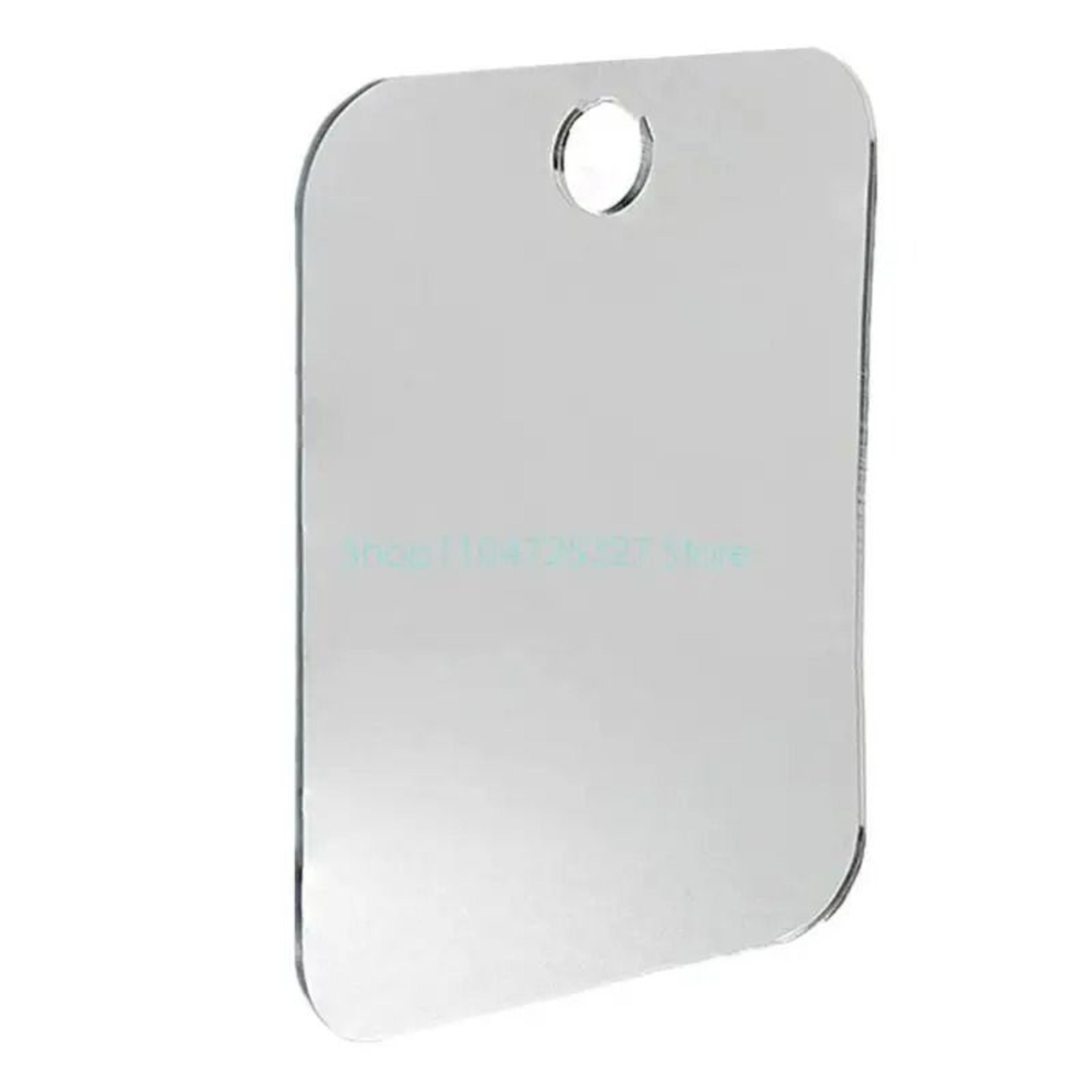 large anti-fog wall-mounted shower mirror with integrated storage