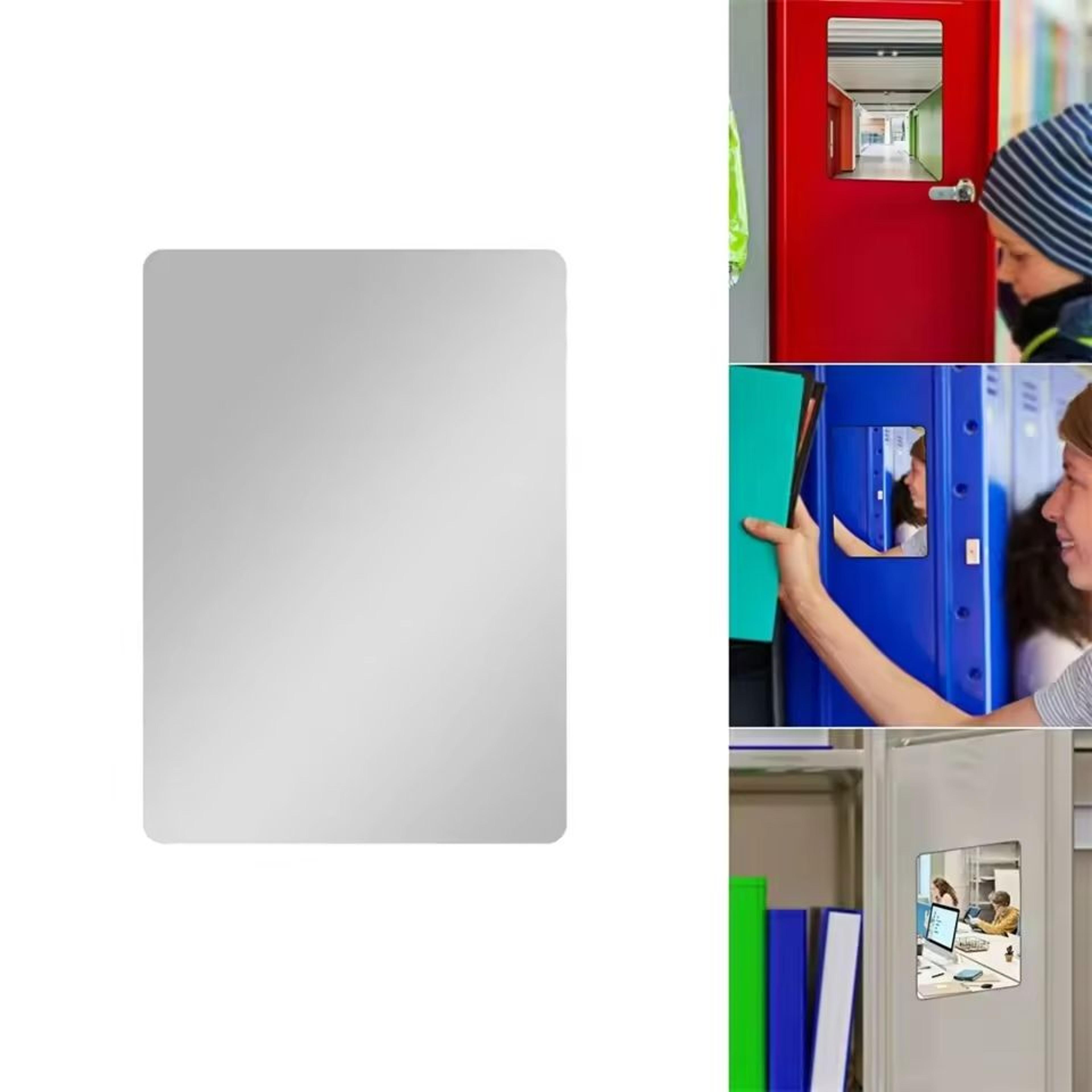 5x7-inch magnetic rectangular acrylic locker mirror