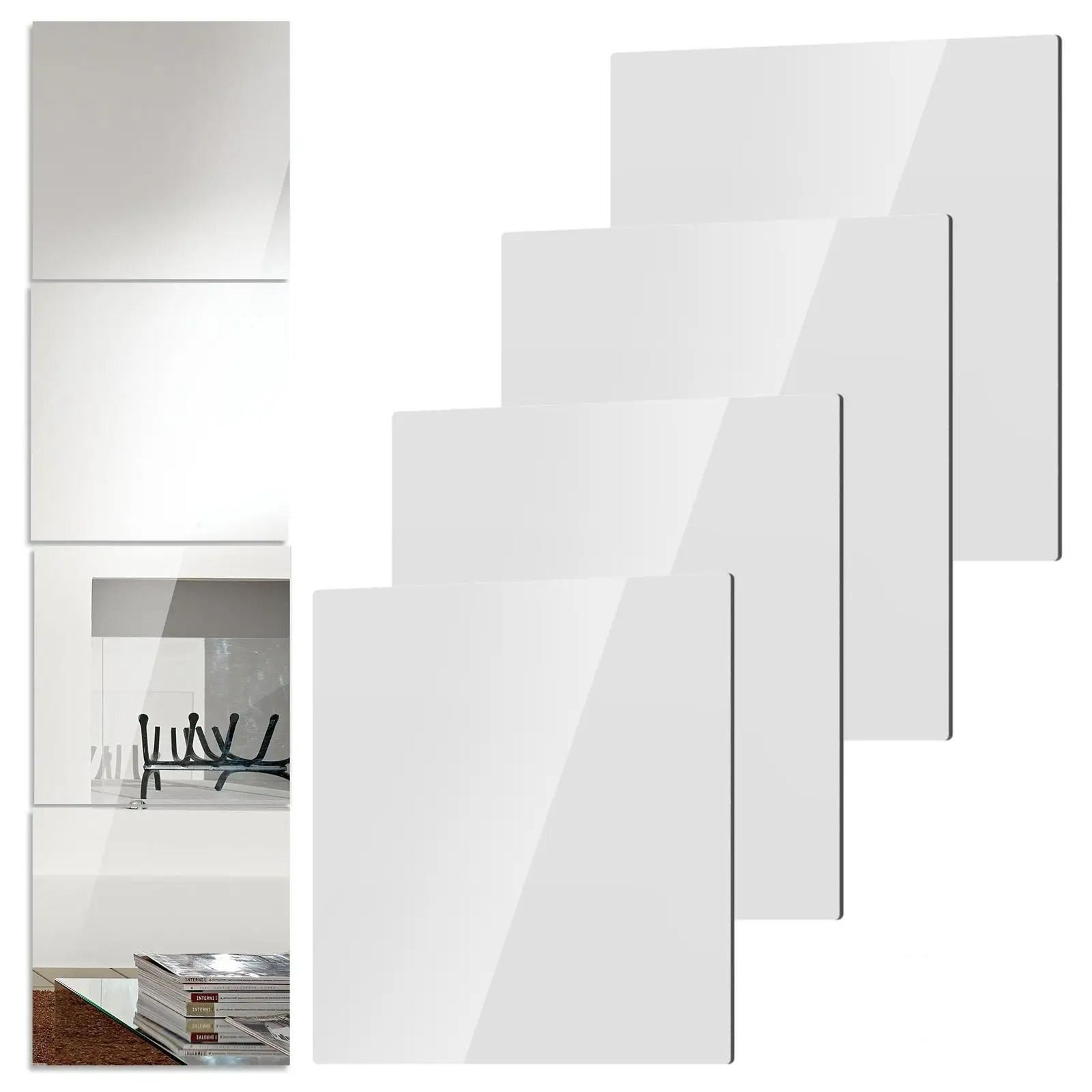 4-piece unbreakable self-adhesive acrylic wall mirror tiles