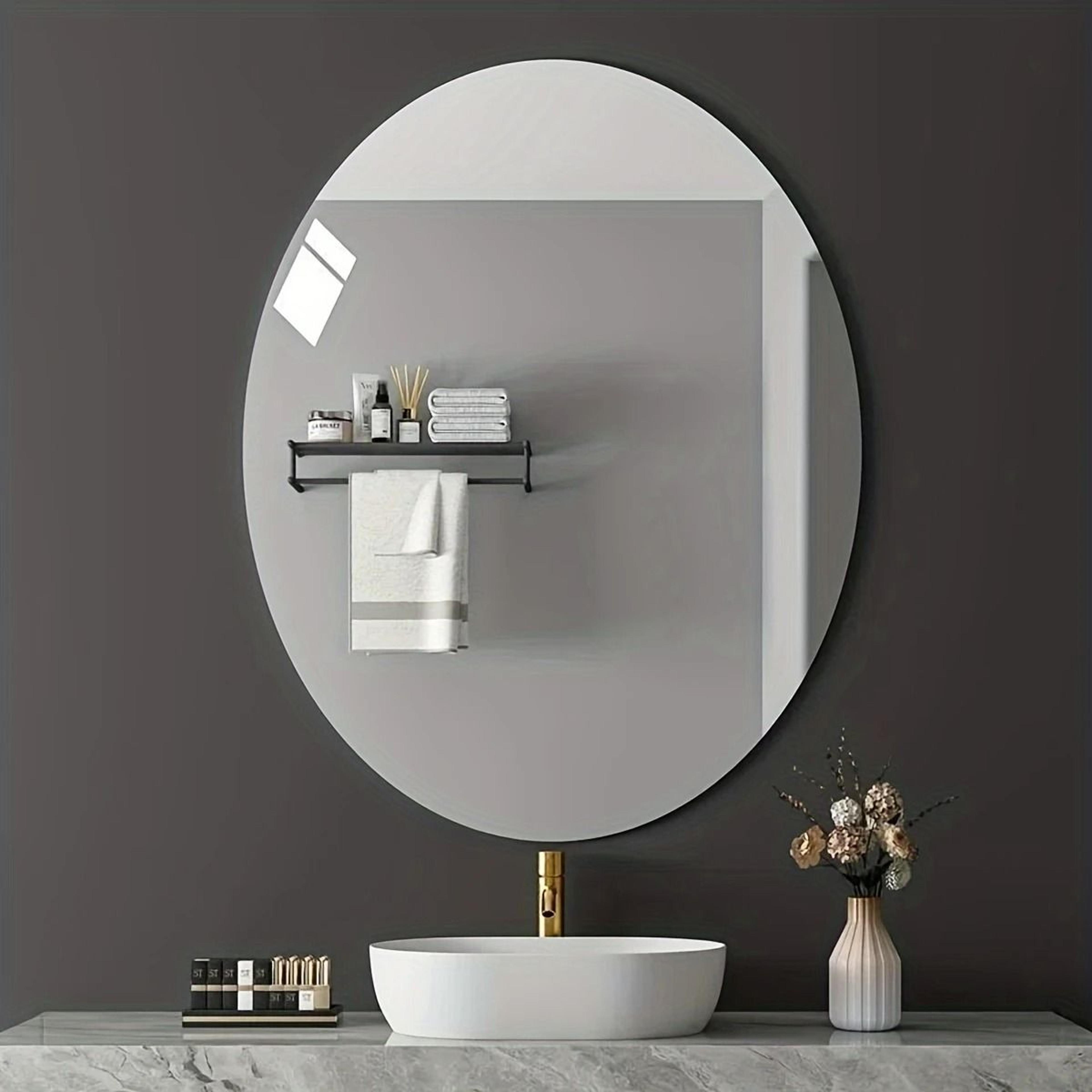 2d irregular oval self-adhesive shatterproof acrylic wall mirror