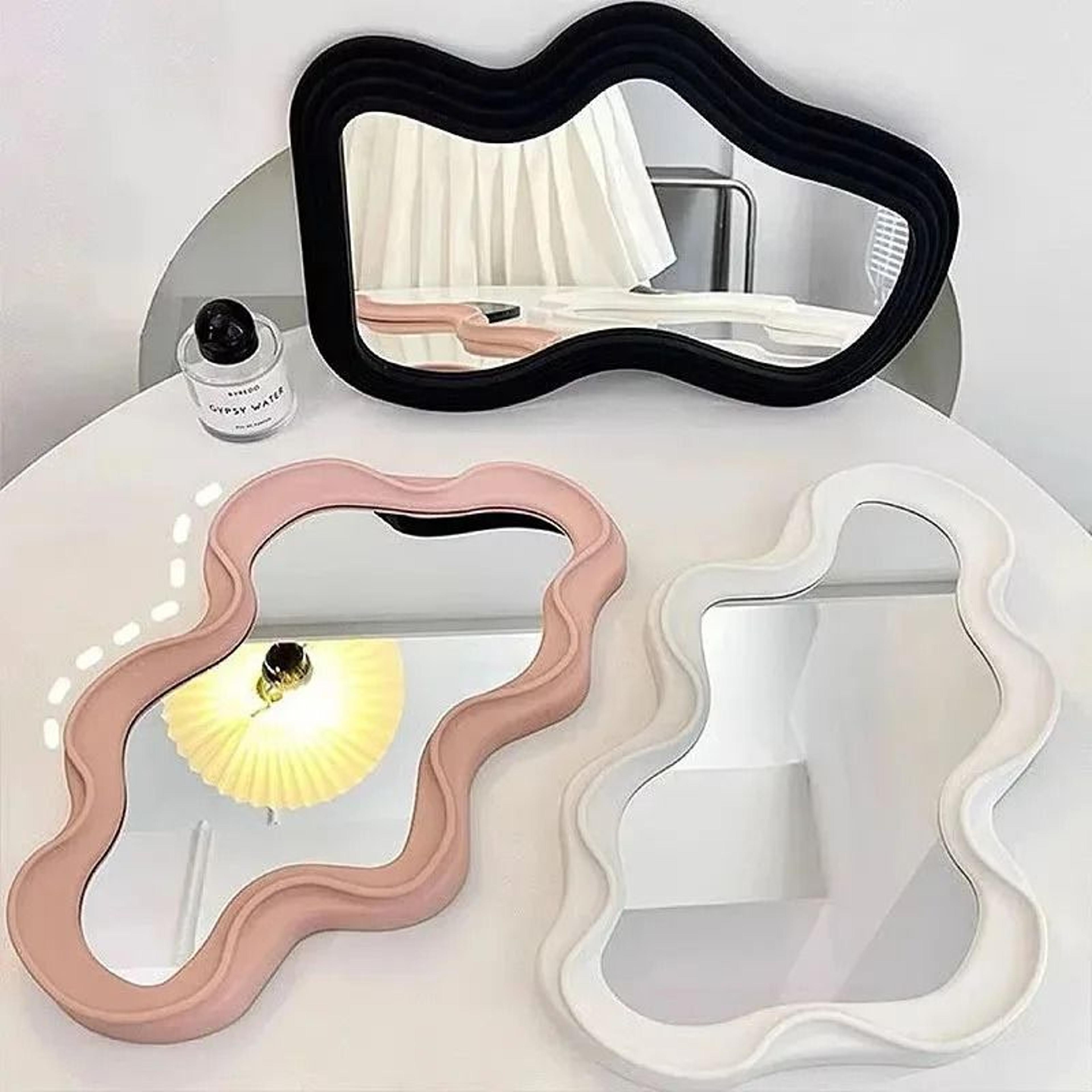 irregular cloud-shaped waterproof vanity mirror (wall-mounted & tabletop dual-use)